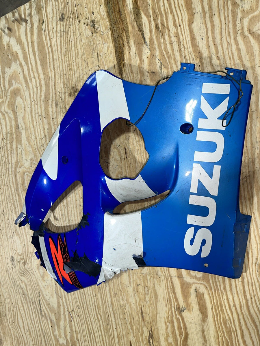 96-99 SUZUKI GSXR750 LEFT LOWER MID UPPER SIDE FAIRING COWL PLASTIC For Parts