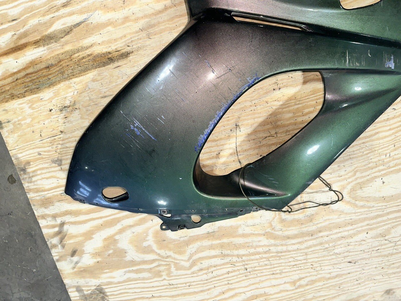 97-07 YAMAHA YZF600R RIGHT LOWER MID UPPER SIDE FAIRING COWL