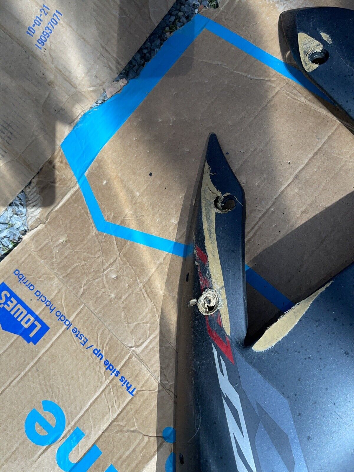02 03 Yamaha R1 YZFR1 OEM LEFT Side Mid Fairing Cowl Middle Cover Panel YZF 1000