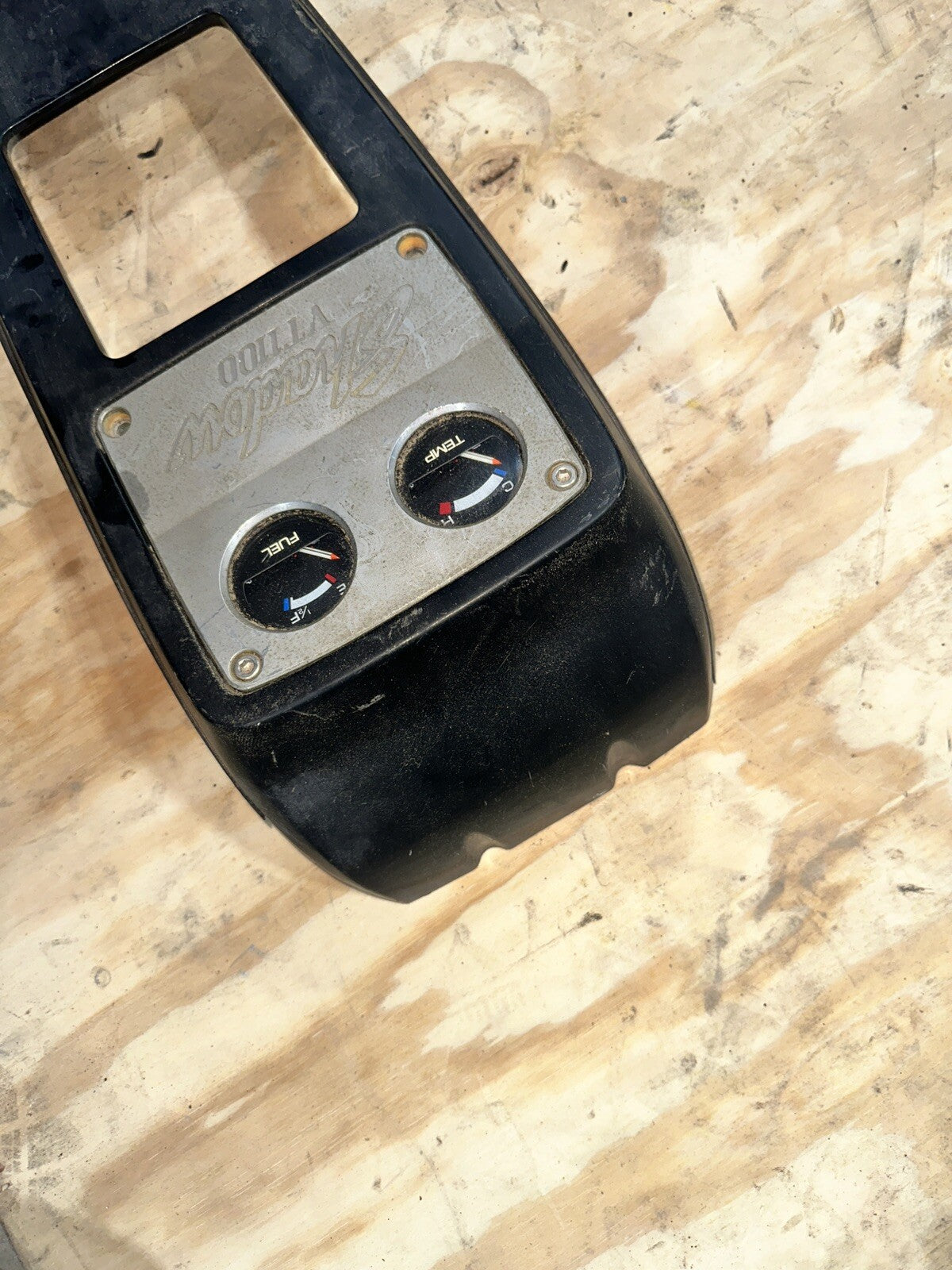 1986 HONDA VT1100C VT 1100 C SHADOW FUEL COVER AND FUEL GAUGE  TEMP GAUGE OEM