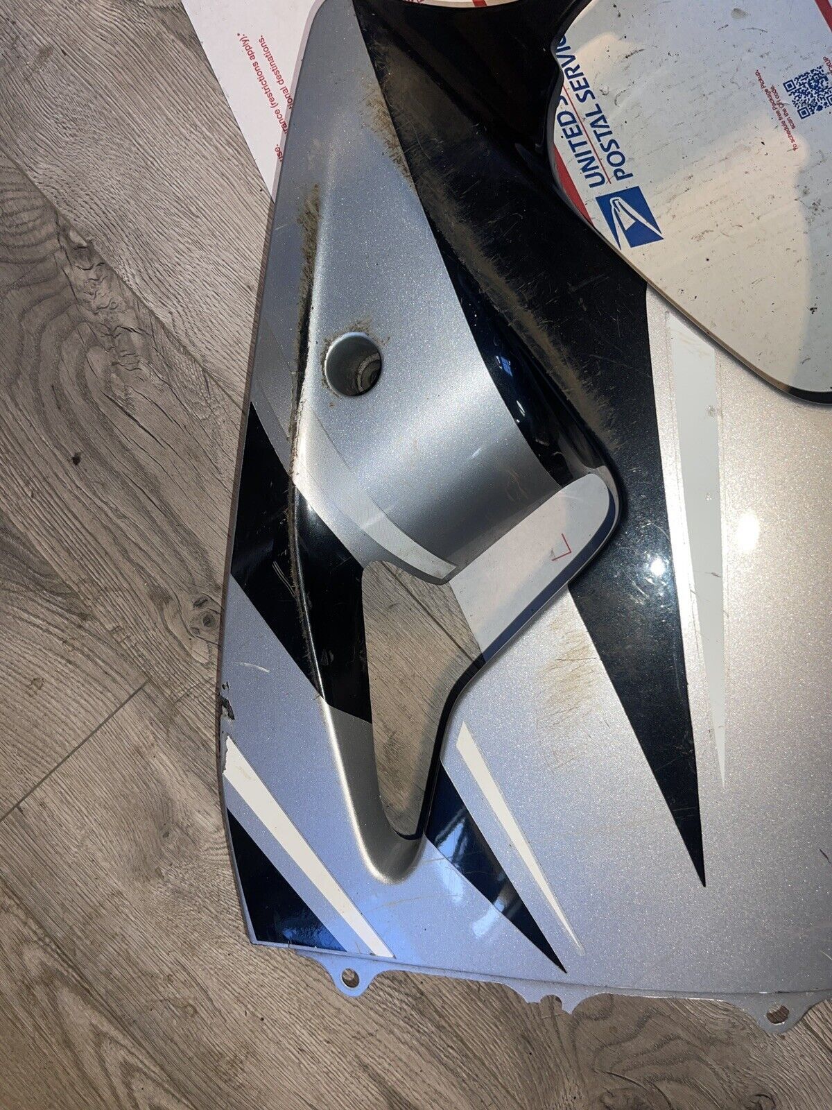 00-02 KAWASAKI ZX6R ZX600J LEFT SIDE LOWER FAIRING COWL