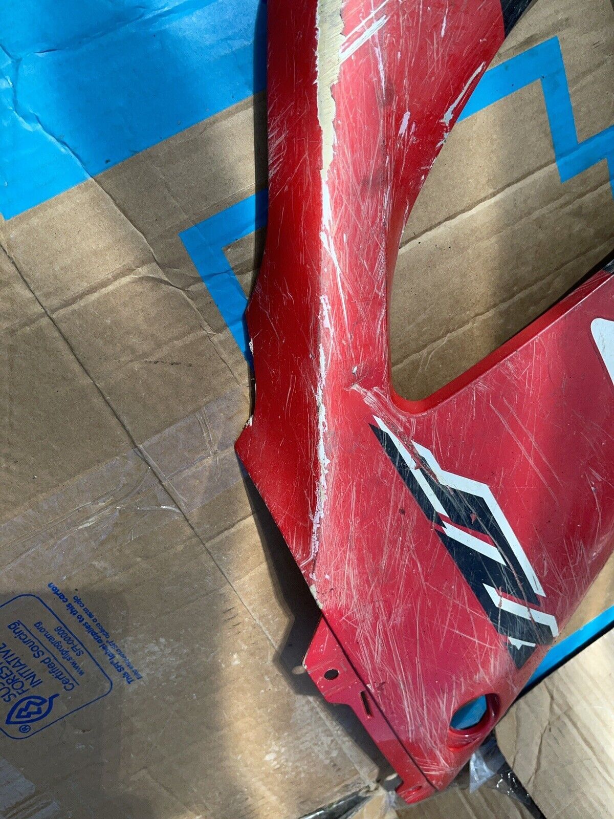 98-01 YAMAHA YZF R1 LEFT MID UPPER SIDE FAIRING COWL PLASTIC