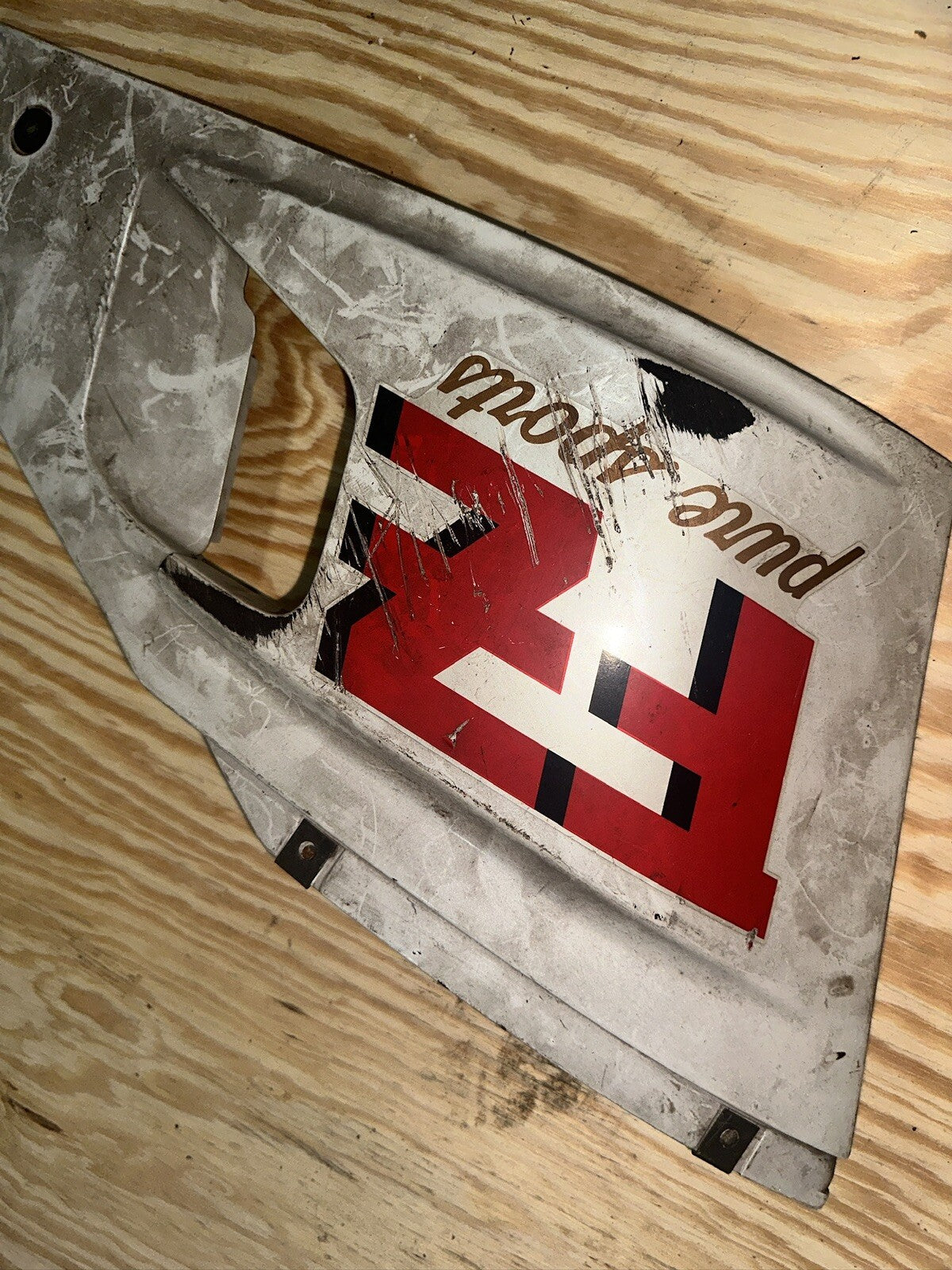 1987 YAMAHA FZ600 LEFT MID UPPER SIDE FAIRING COWL PLASTIC