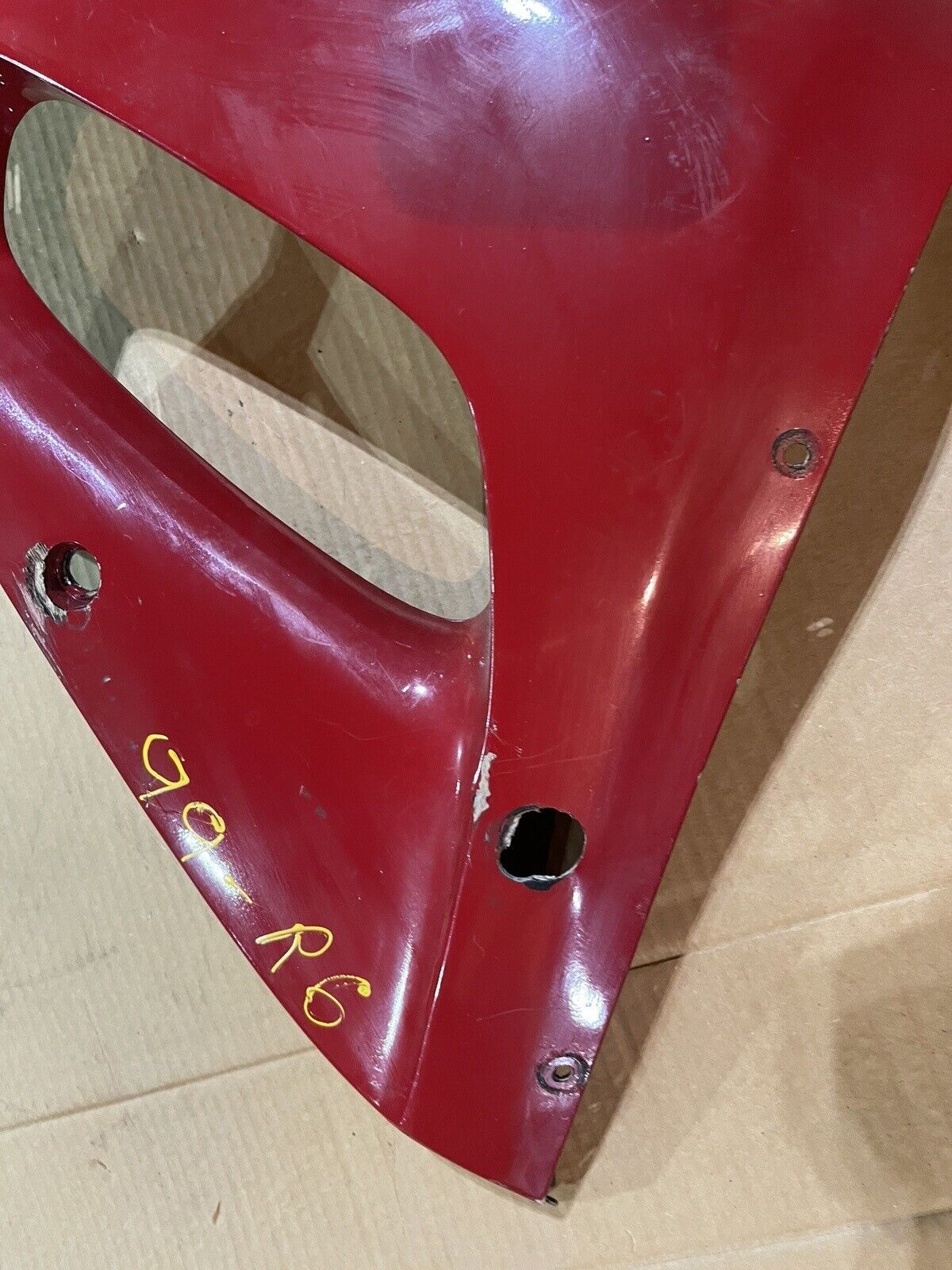 99 00 01 02 Yamaha R6 YZF-R6 OEM right Side mid fairing red