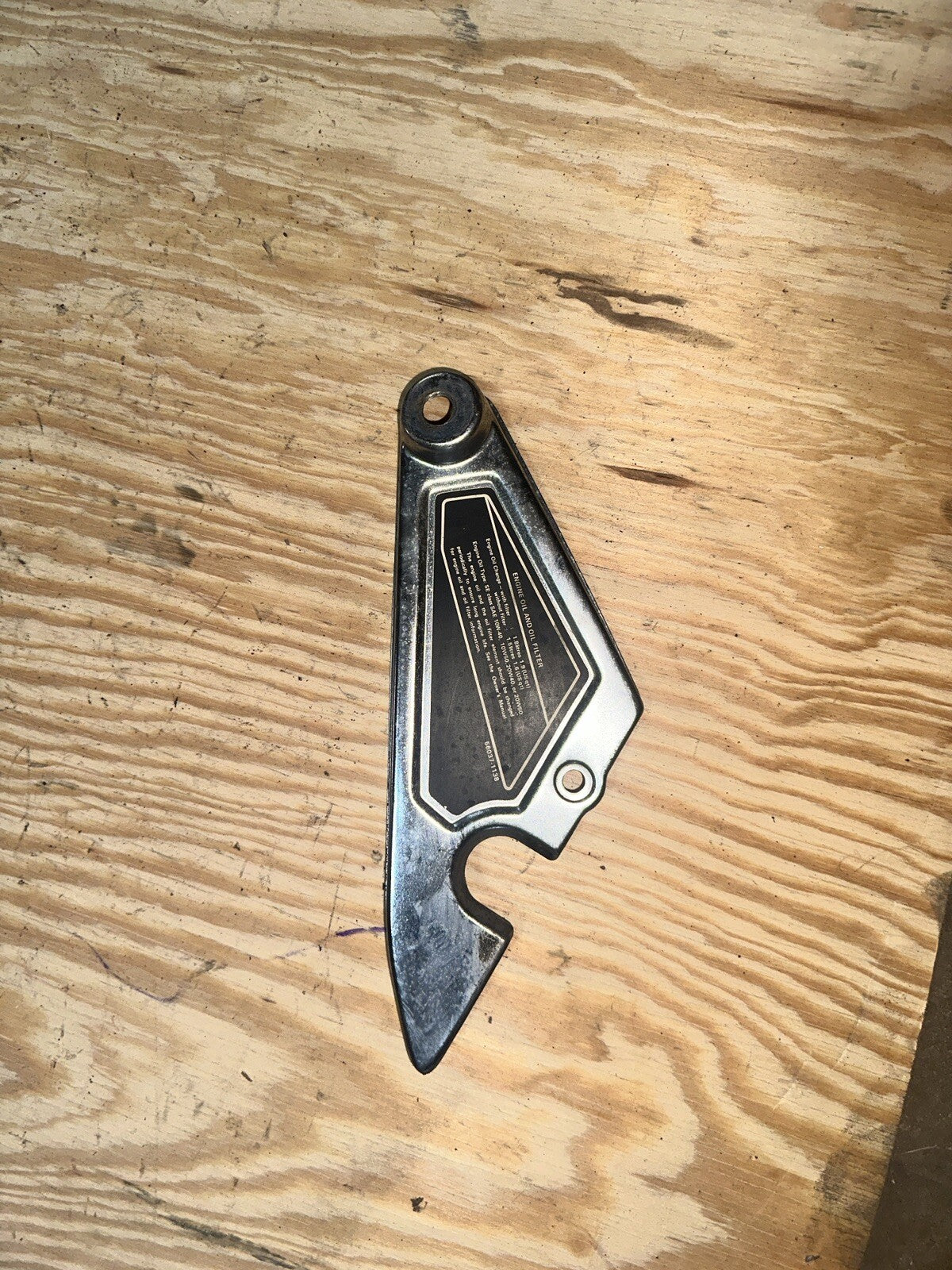 87 Kawasaki Kz 305 Metal Side Cover 