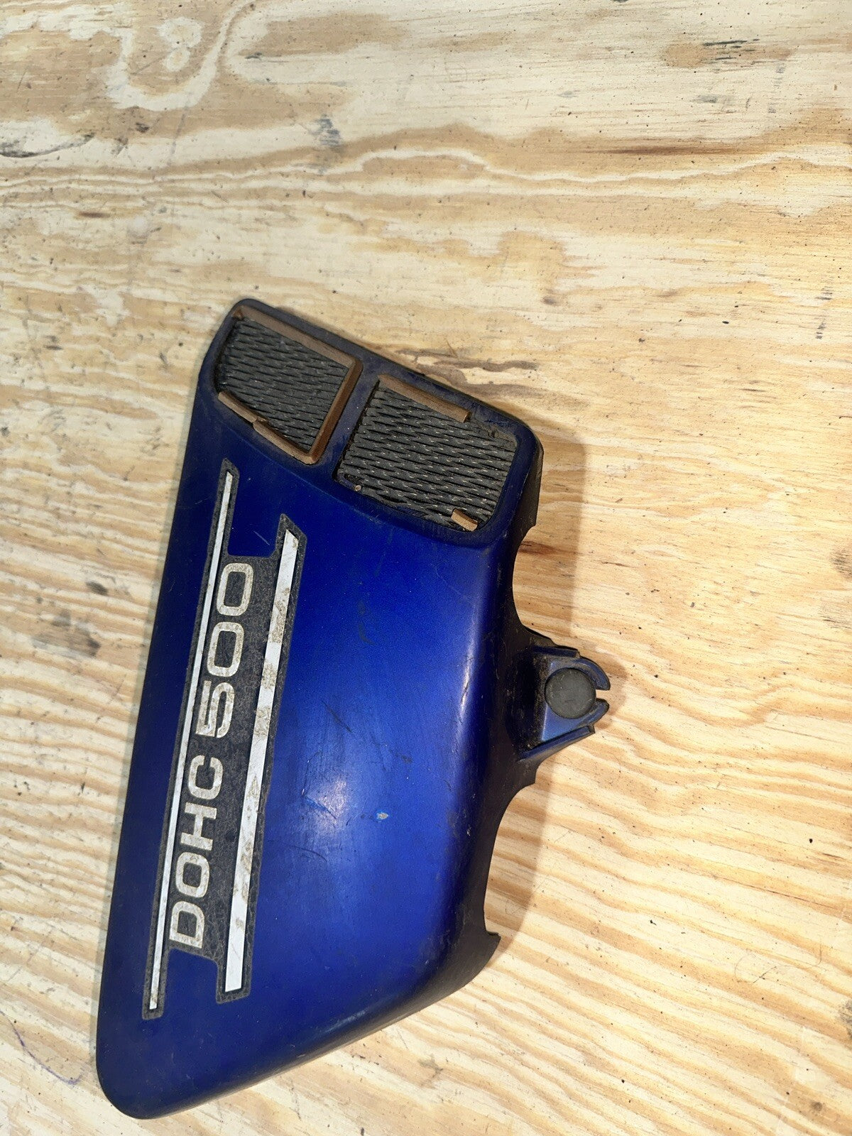 1973-74 Yamaha TX500 Blue DOHC Right Side Cover Frame Cover