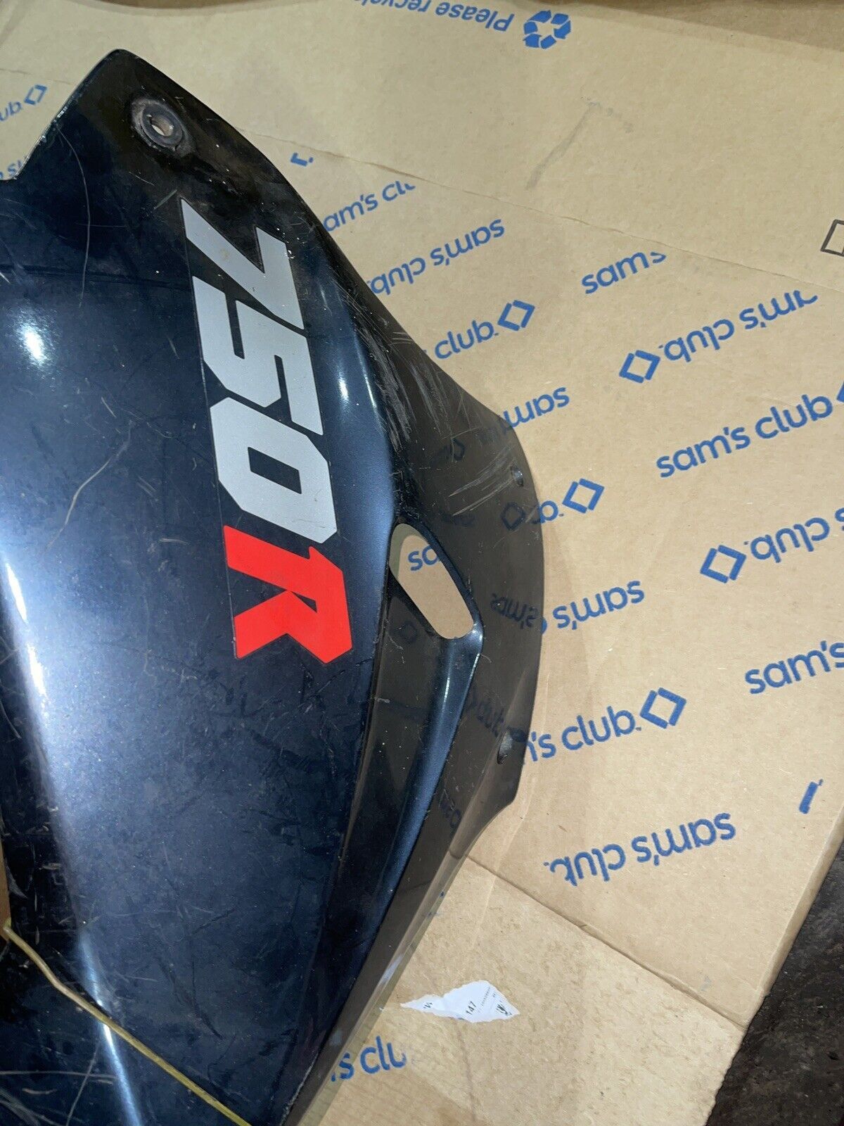 1986 KAWASAKI GPX 750-R UNDER BELLY LOWER FAIRING COWLING BLACK 55028-1130