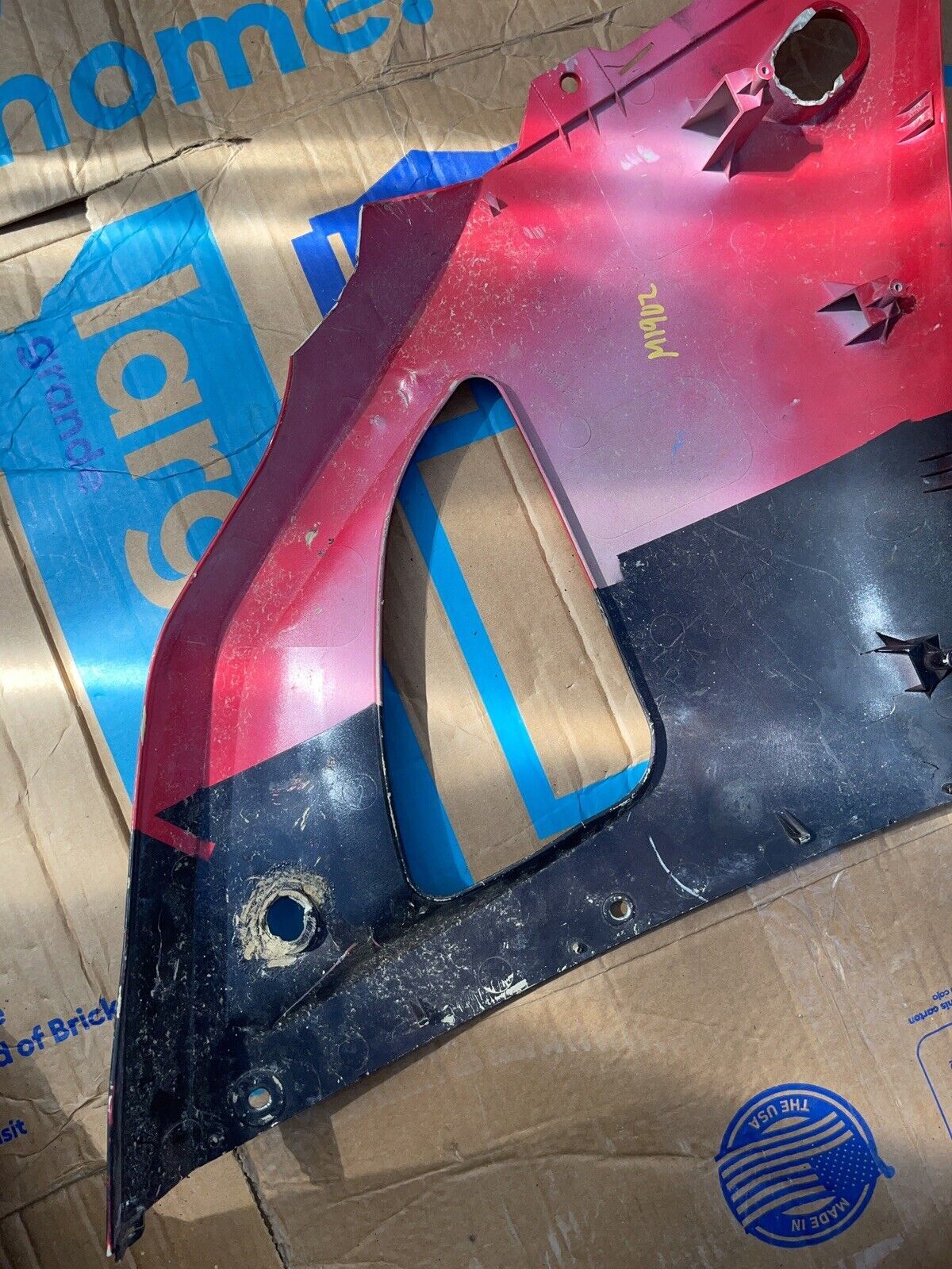98-01 YAMAHA YZF R1 LEFT MID UPPER SIDE FAIRING COWL PLASTIC