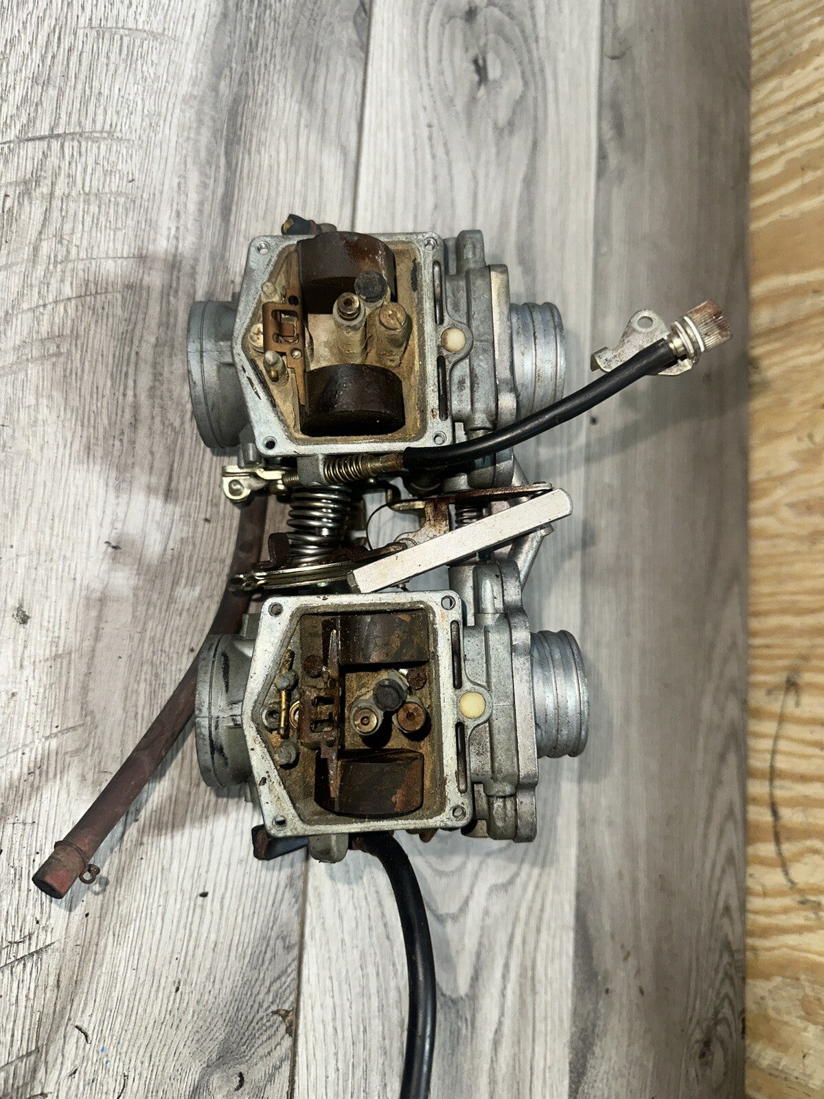 1976 Kawasaki KZ400 Keihin carburetor carbs Needs Rebuilding MISSING SPRINGS