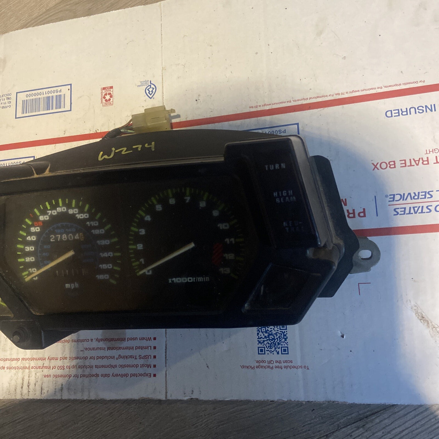 1988 KAWASAKI NINJA 600C SPEEDO TACH GAUGES DISPLAY CLUSTER SPEEDOMETER MK1