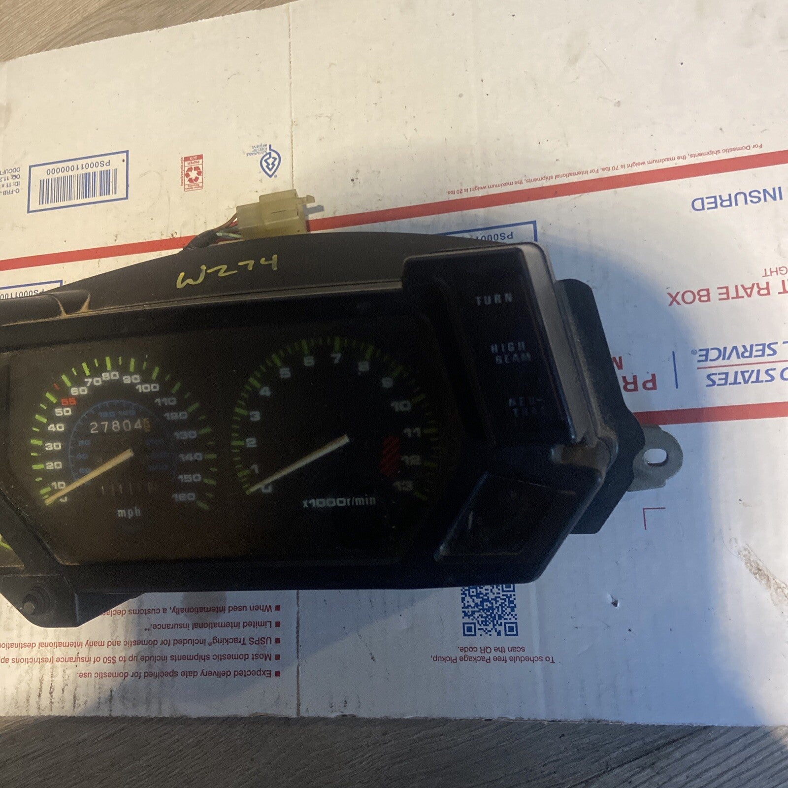 1988 KAWASAKI NINJA 600C SPEEDO TACH GAUGES DISPLAY CLUSTER SPEEDOMETER MK1