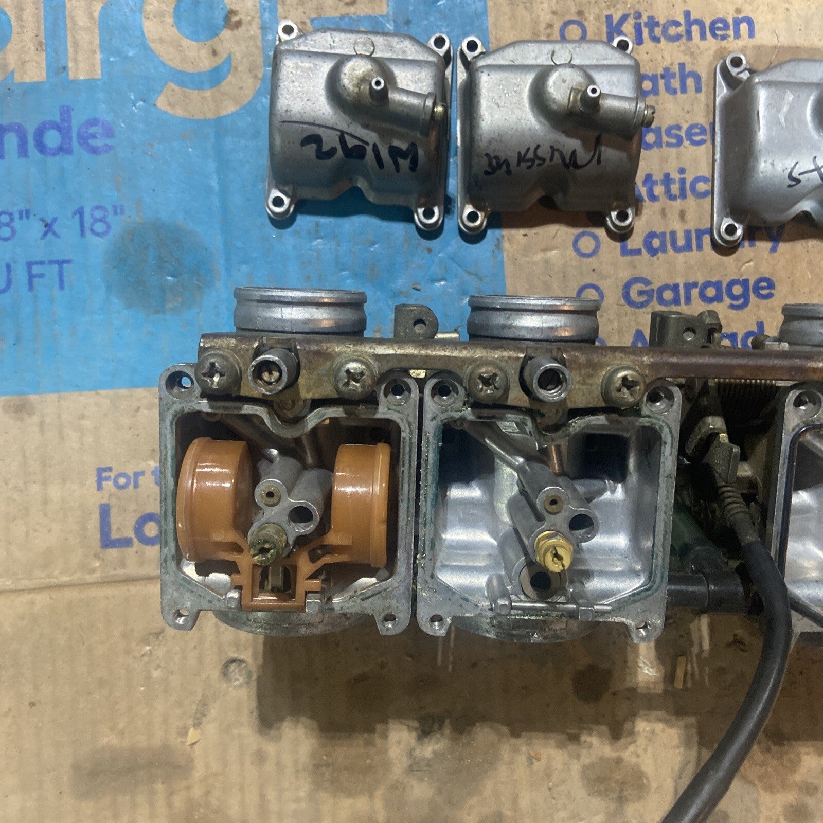 1991 kawasaki Ninja ZX 600 carburetors carbs carb set rack