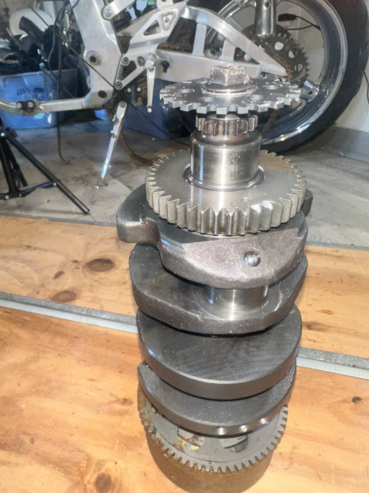 2006 06-08 Kawasaki Ninja 650R EX650R Crankshaft Crank Shaft Connecting Rod Gear