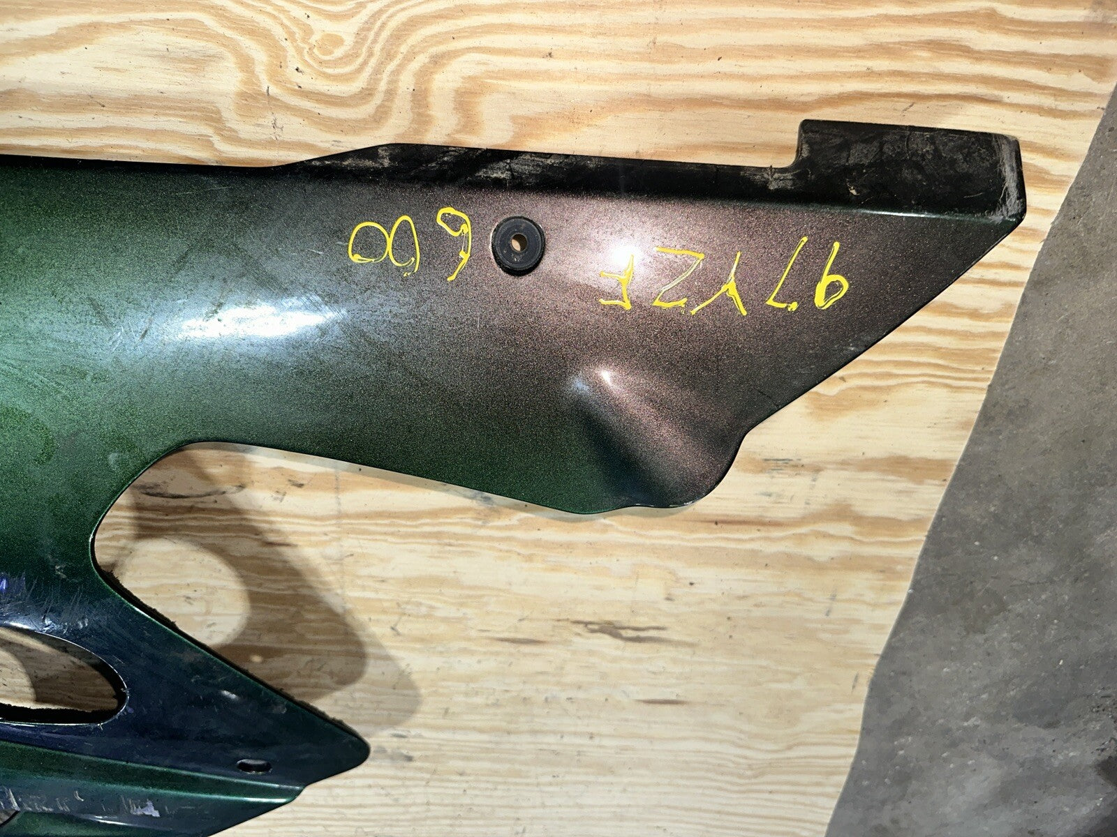 97-07 YAMAHA YZF600R RIGHT LOWER MID UPPER SIDE FAIRING COWL