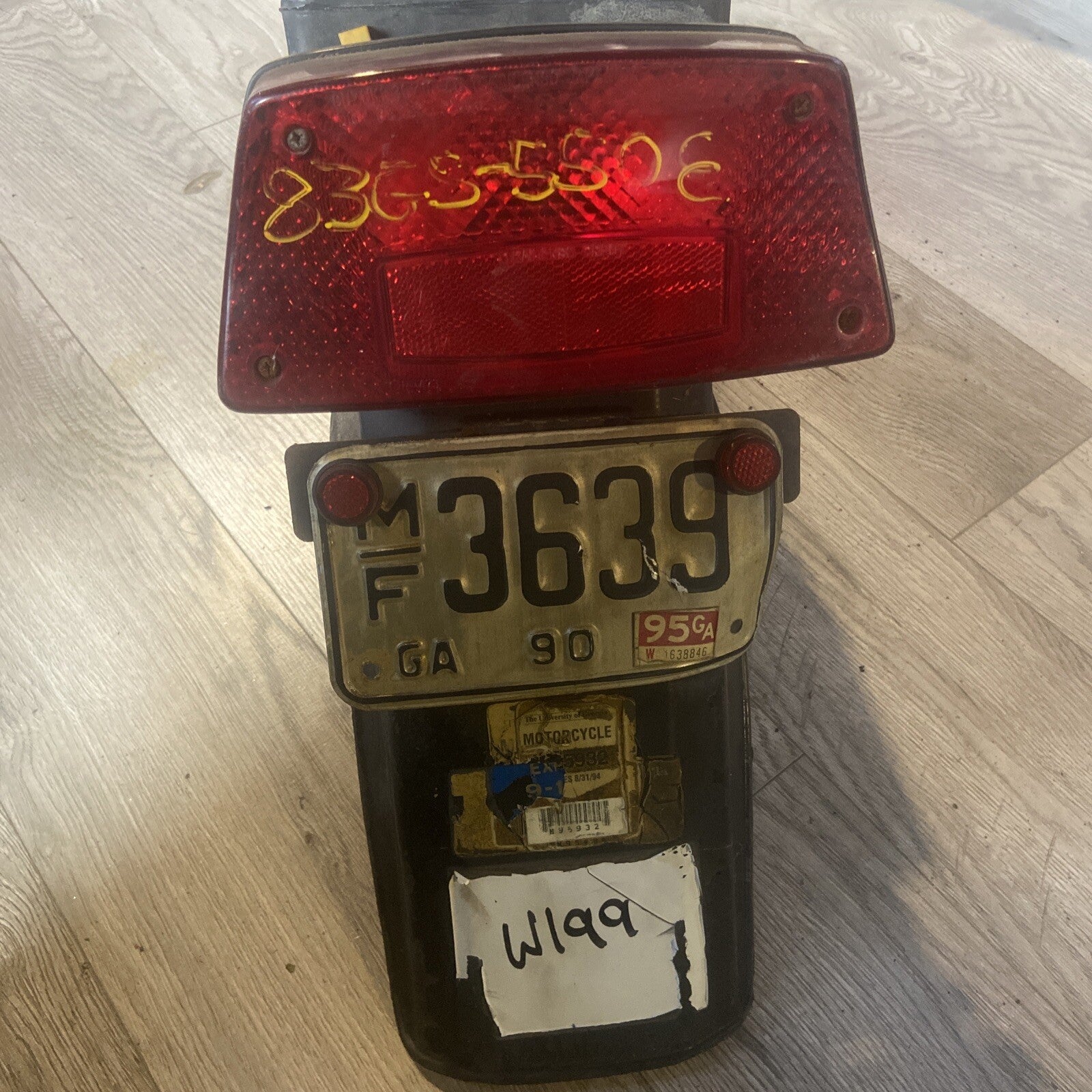 1983 Suzuki GS550E Tail Light Assembly in Good Condition