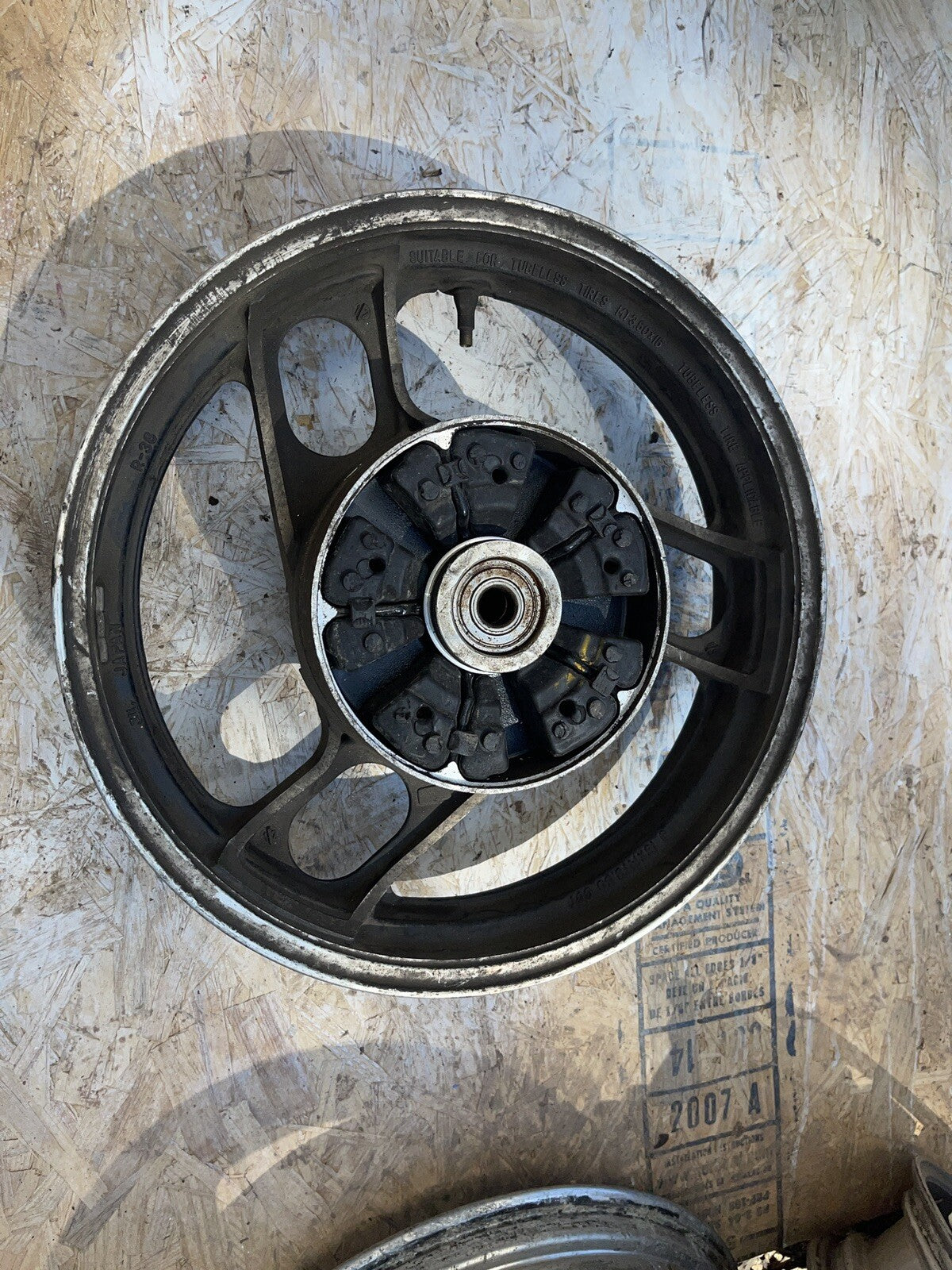 STRAIGHT! OEM Rear Wheel 84-85 FJ1100 FJ 1100 Back Rim `86 FJ1200 1200 