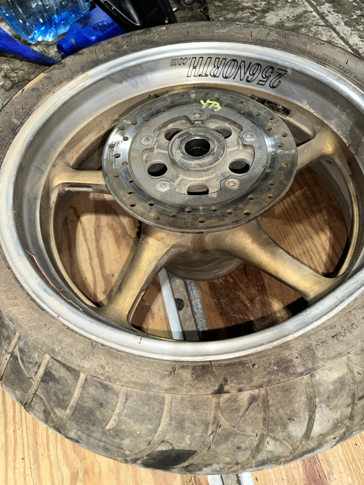 2003 - 2005 Yamaha Yzf R6 06 - 09 R6s Oem Rear Wheel Rim Tire