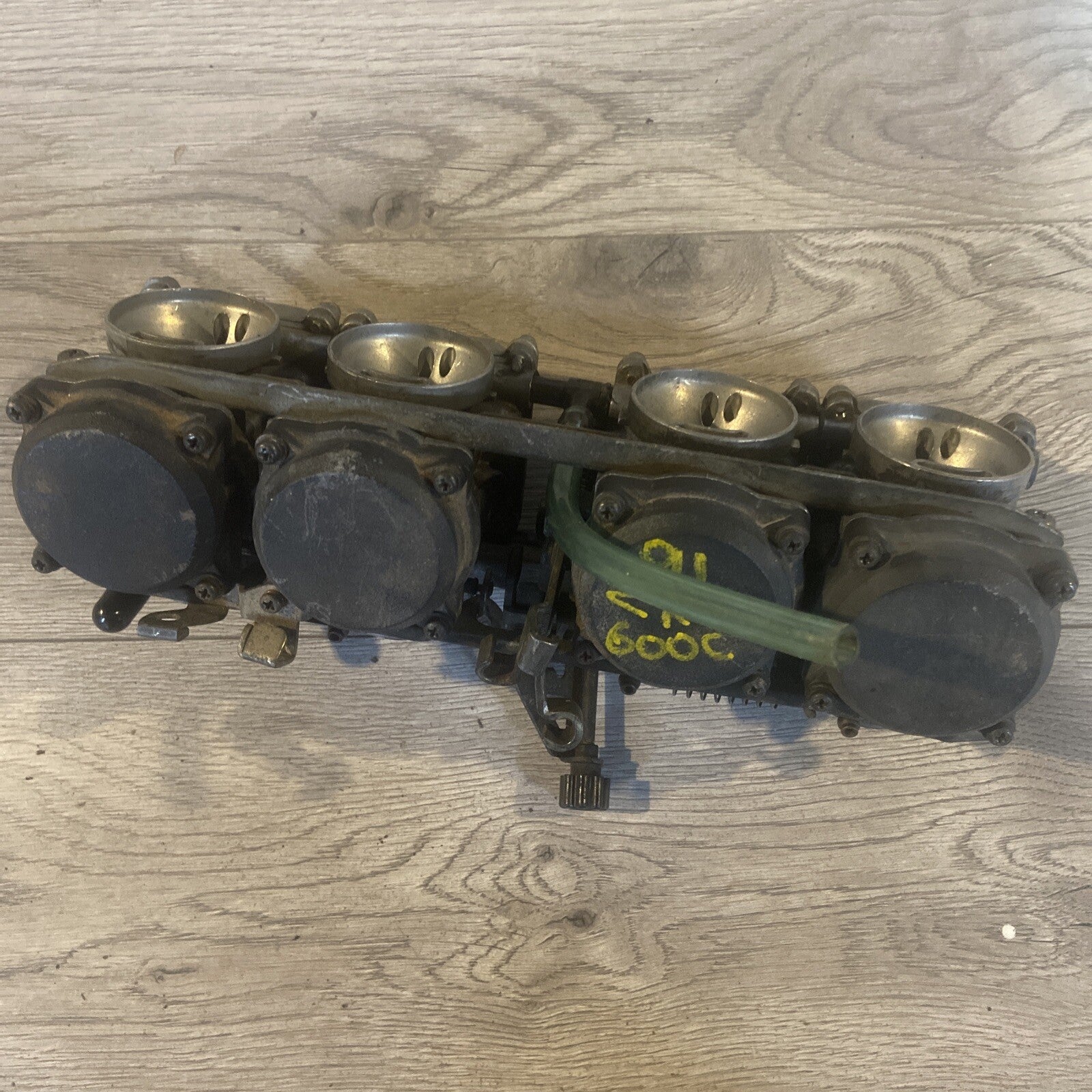 1991 kawasaki Ninja ZX 600 carburetors carbs carb set rack