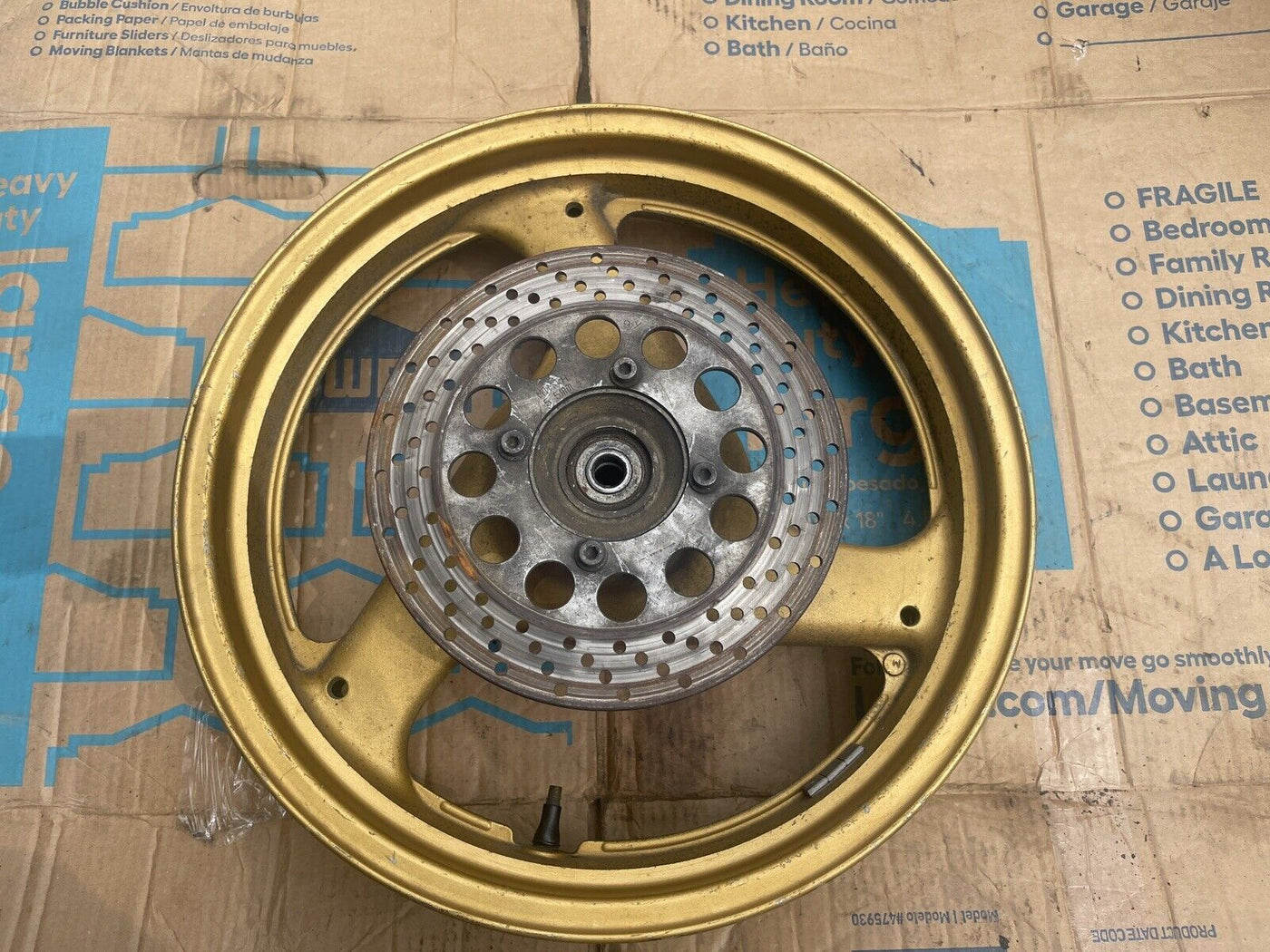 1990 90 Suzuki GSX600 GSX 600 Wheel Rim Straight 17x3.5 Rear Back 