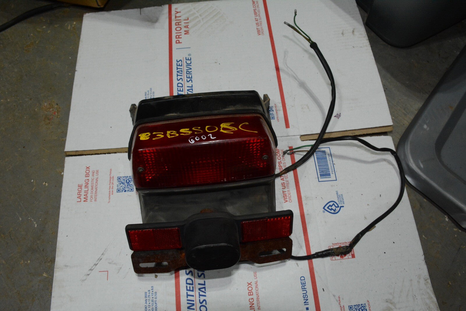 83 1983 cb550 Taillight and license plate bracket Honda CB550SC