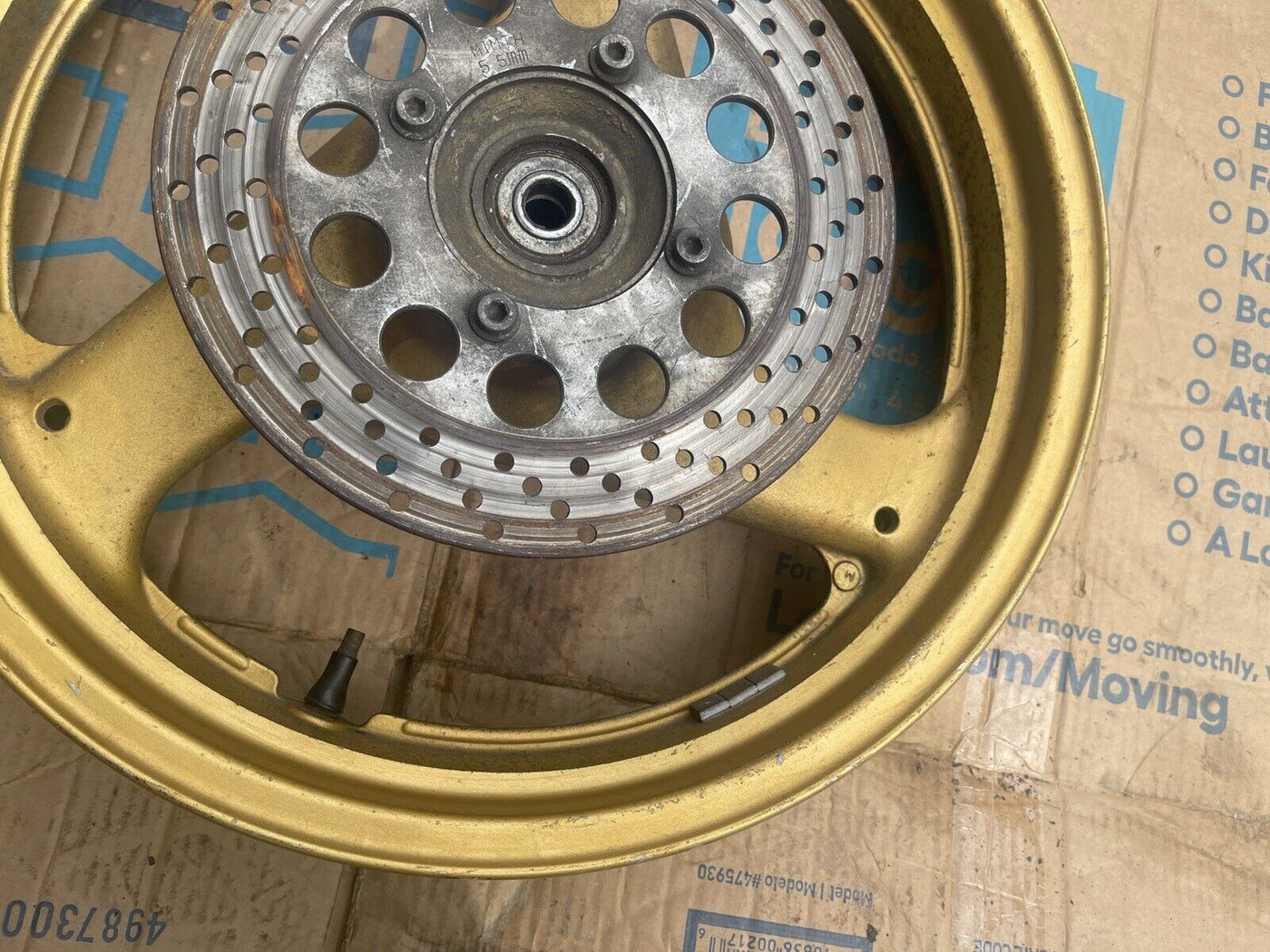 1990 90 Suzuki GSX600 GSX 600 Wheel Rim Straight 17x3.5 Rear Back 