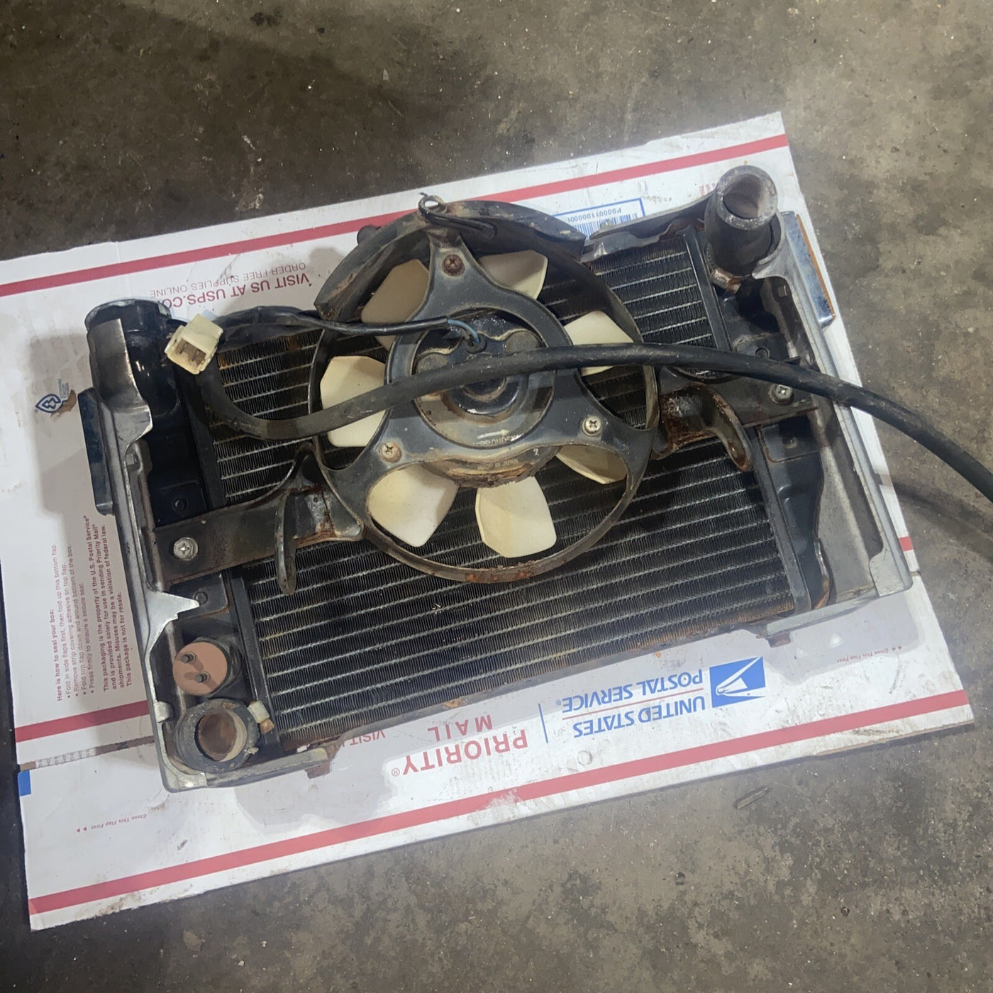 honda vf750s radiator cooling fan 1982