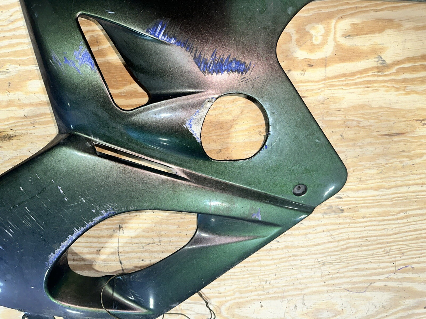 97-07 YAMAHA YZF600R RIGHT LOWER MID UPPER SIDE FAIRING COWL