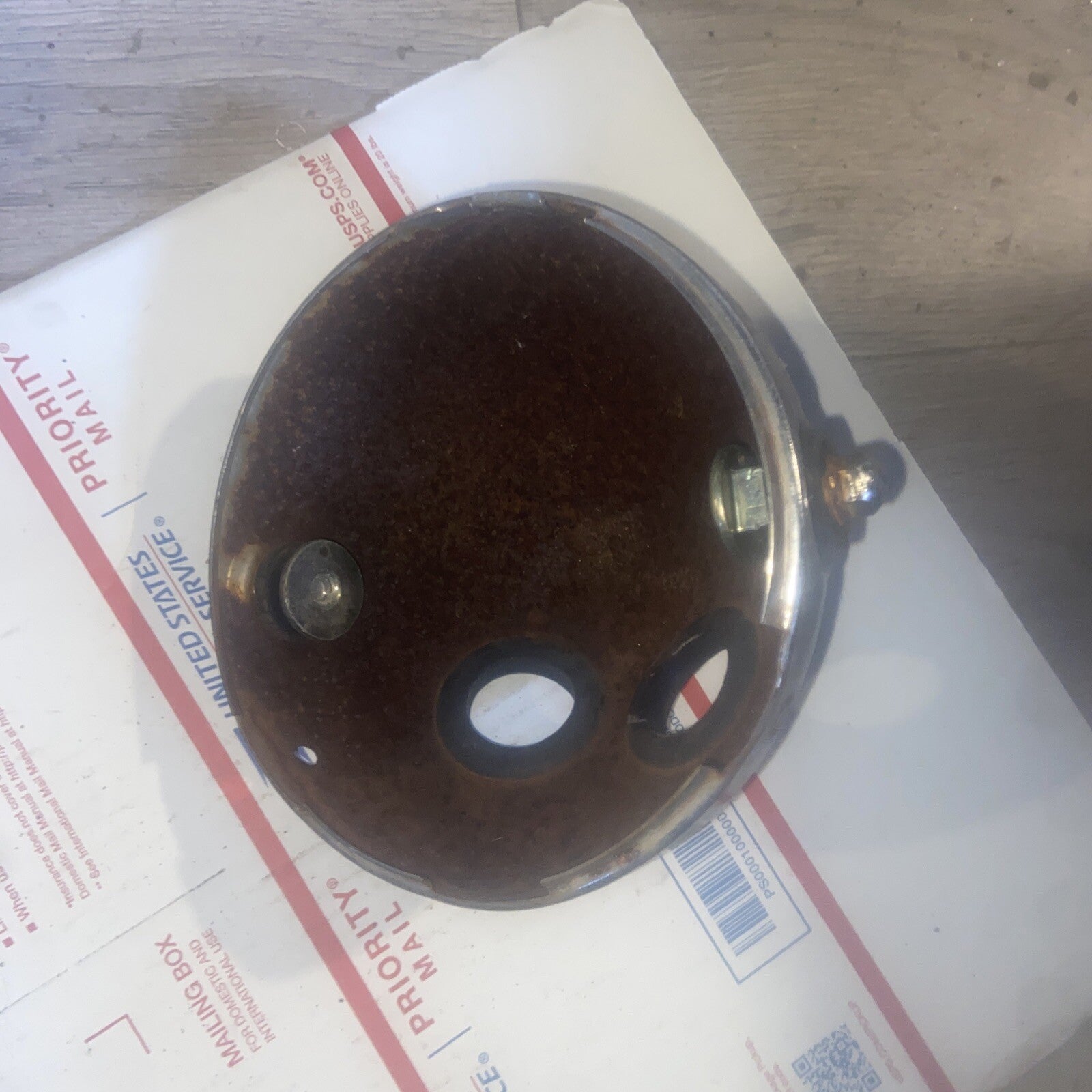 1981 Suzuki GS450 chrome headlight head light lamp mount bucket