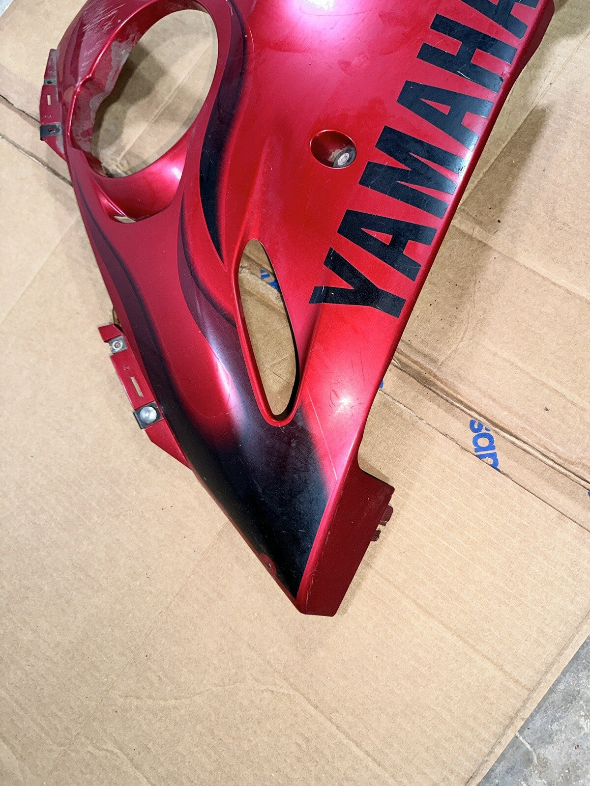 03-05 YAMAHA YZF R6 LEFT LOWER BOTTOM BELLY SIDE FAIRING COWL
