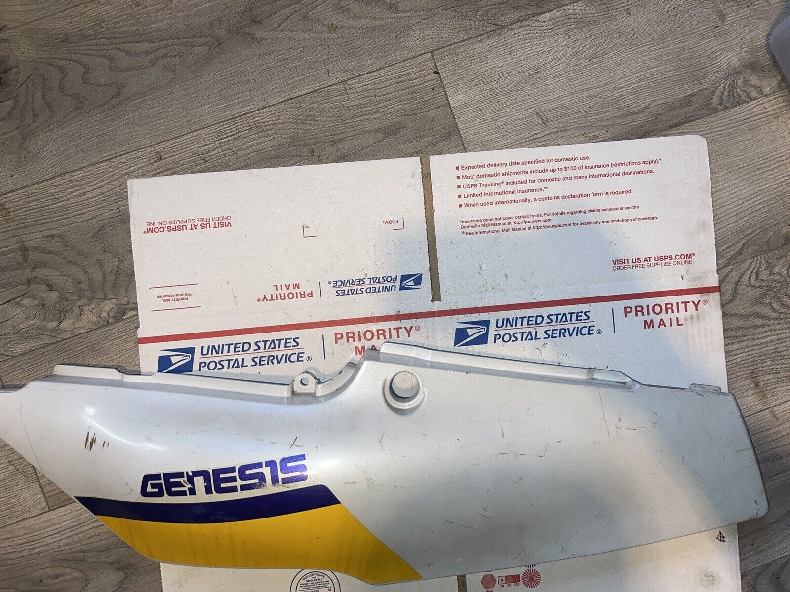 '95 FZR600 FZR 600 LEFT REAR TAIL FAIRING PLASTIC COVER COWL BLACK 1995 YAMAHA