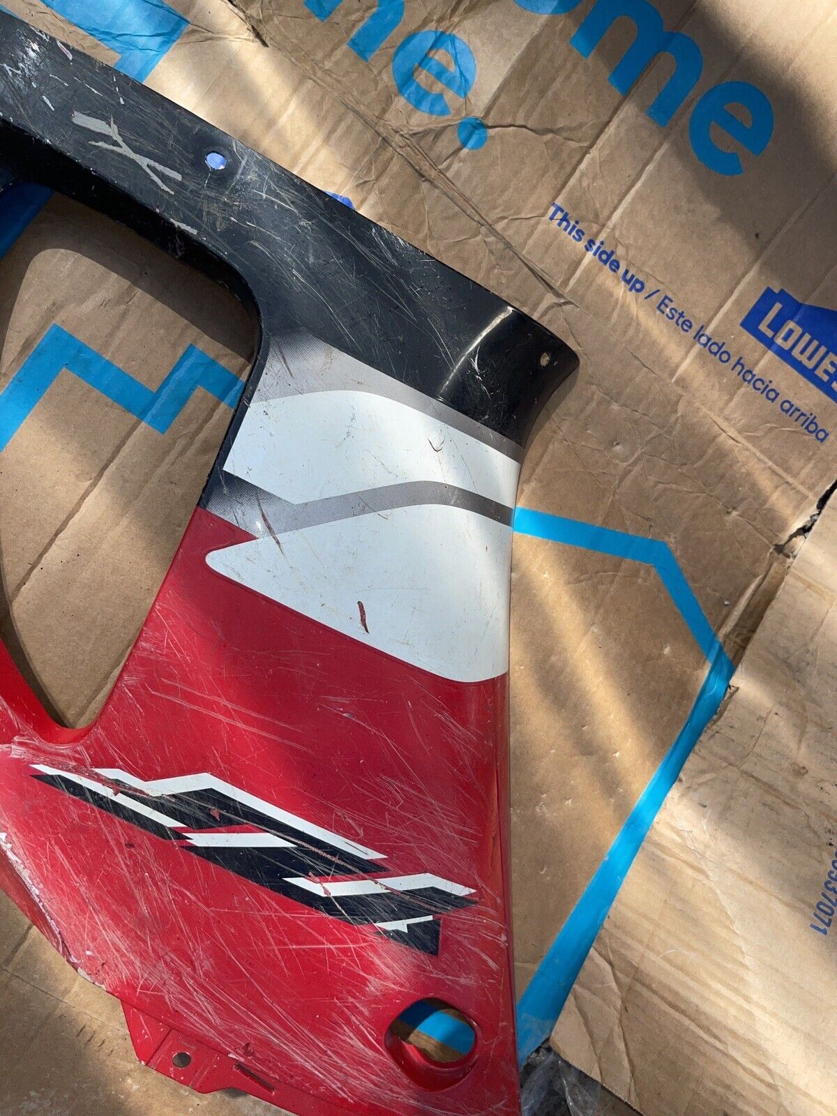 98-01 YAMAHA YZF R1 LEFT MID UPPER SIDE FAIRING COWL PLASTIC