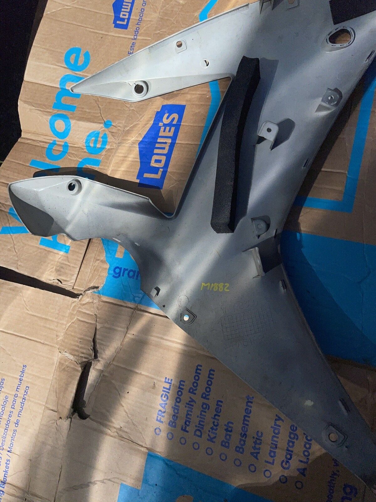 02 03 Yamaha R1 YZFR1 OEM LEFT Side Mid Fairing Cowl Middle Cover Panel YZF 1000