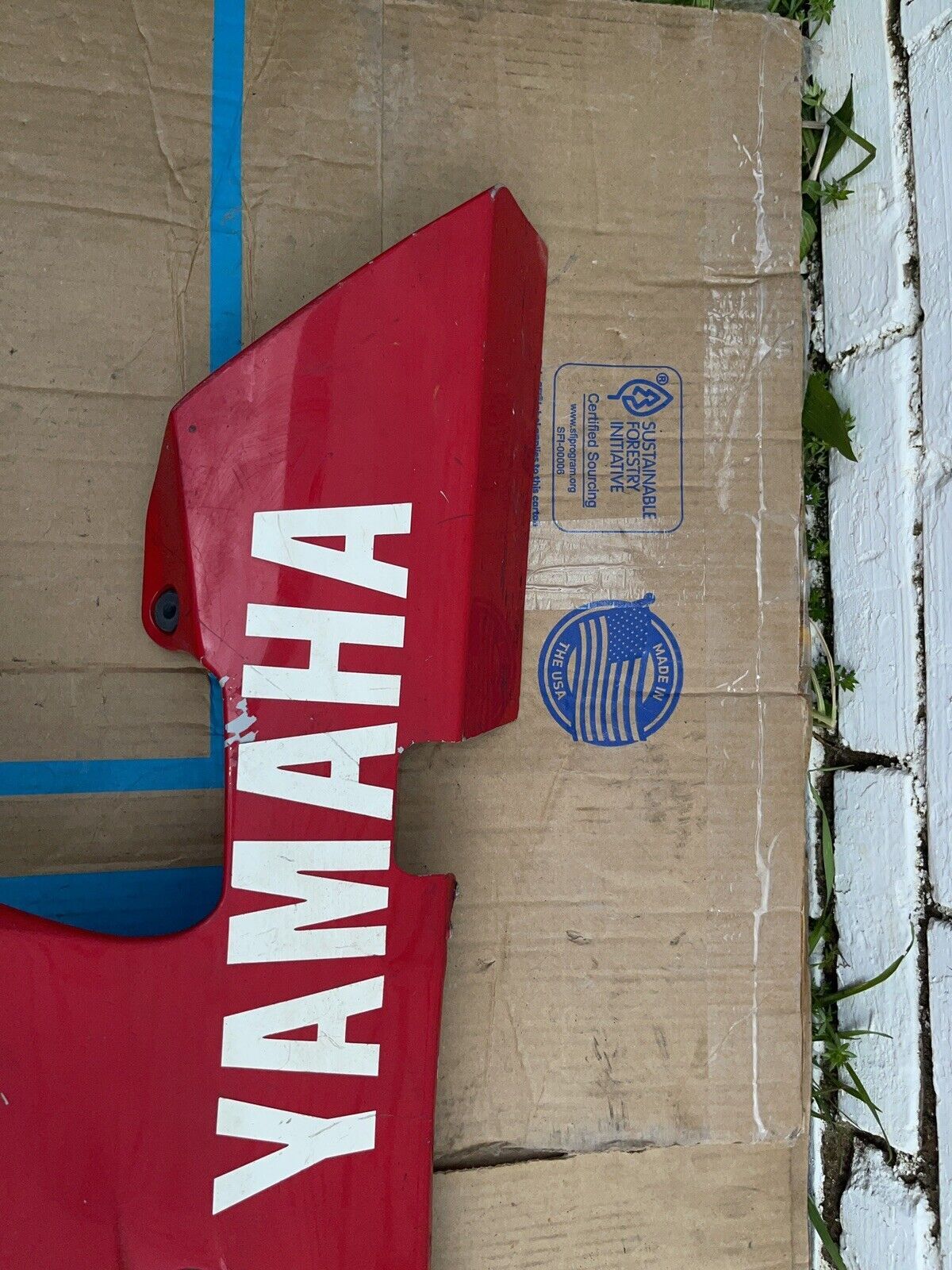99-02 YAMAHA YZF R6 LEFT LOWER BOTTOM BELLY SIDE FAIRING COWL