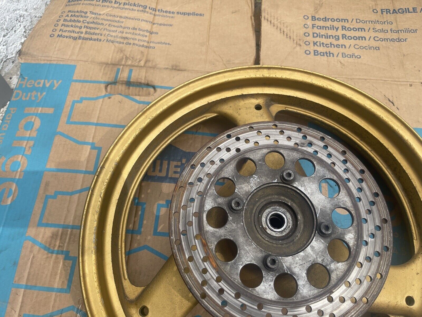 1990 90 Suzuki GSX600 GSX 600 Wheel Rim Straight 17x3.5 Rear Back 