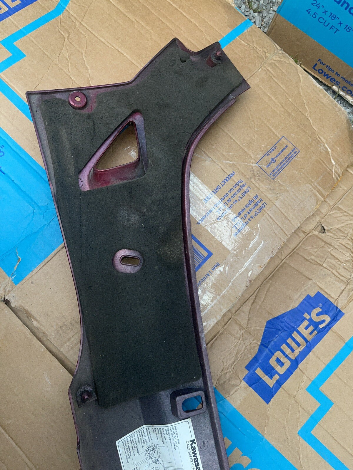 92 KAWASAKI ZX600 ZX 600 ZX-6 NINJA REAR TAIL COWL, FAIRING, RIGHT