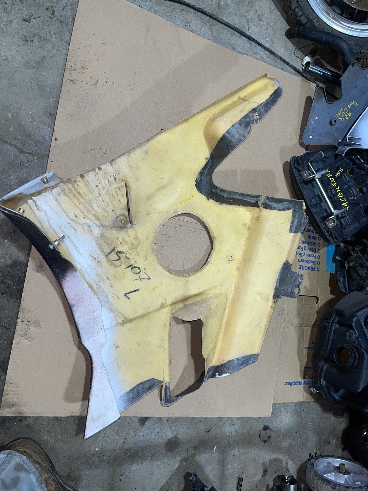 91-94 HONDA CBR600F2 LEFT MID UPPER SIDE FAIRING COWL PLASTIC