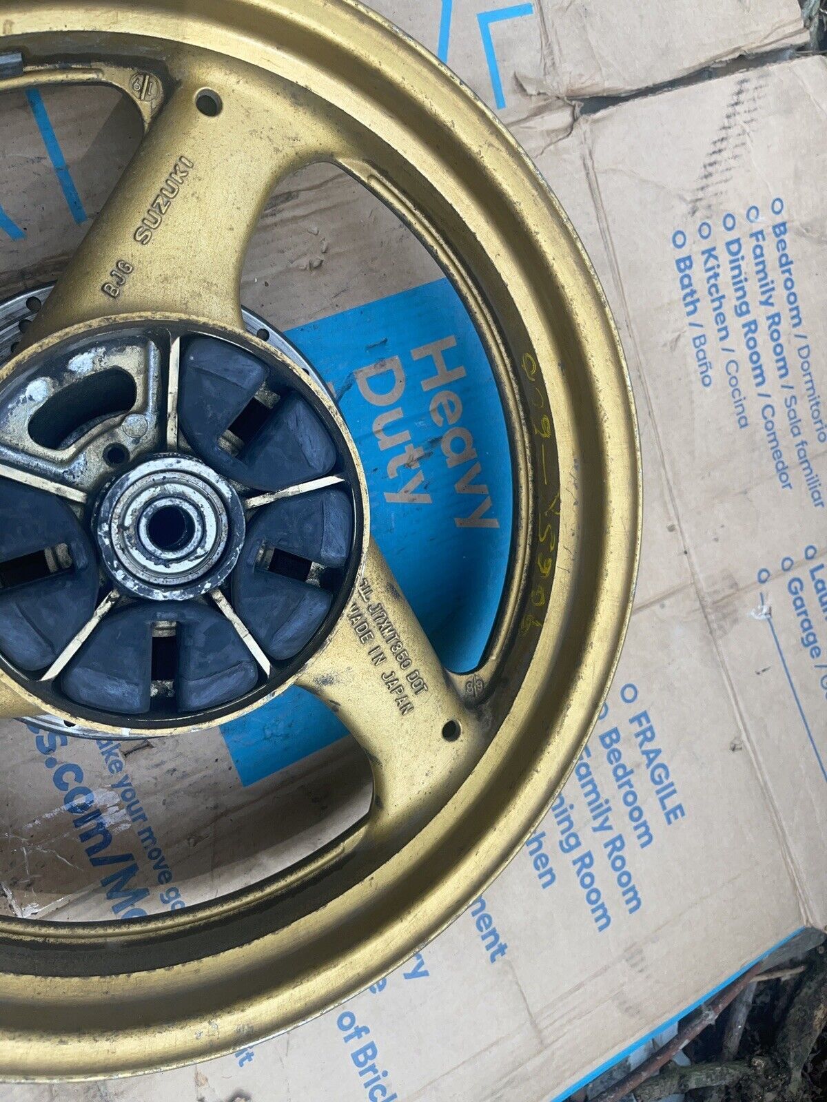 1990 90 Suzuki GSX600 GSX 600 Wheel Rim Straight 17x3.5 Rear Back 