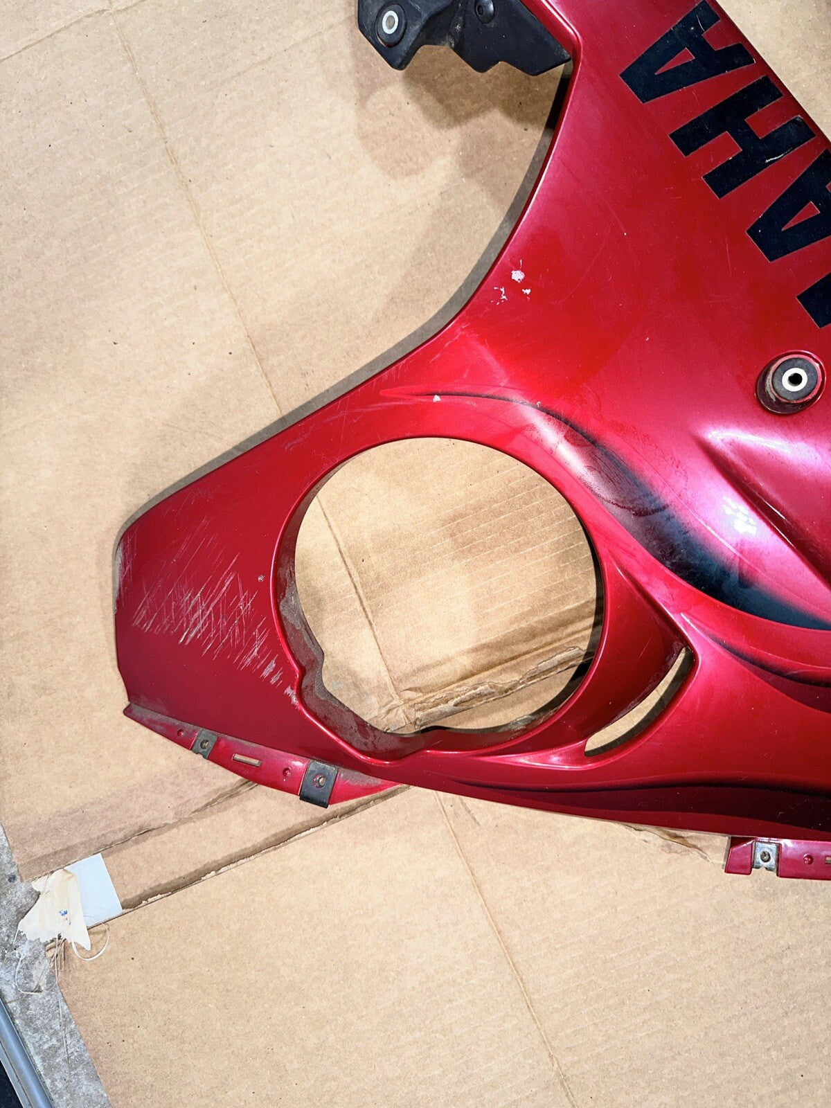03-05 YAMAHA YZF R6 LEFT LOWER BOTTOM BELLY SIDE FAIRING COWL