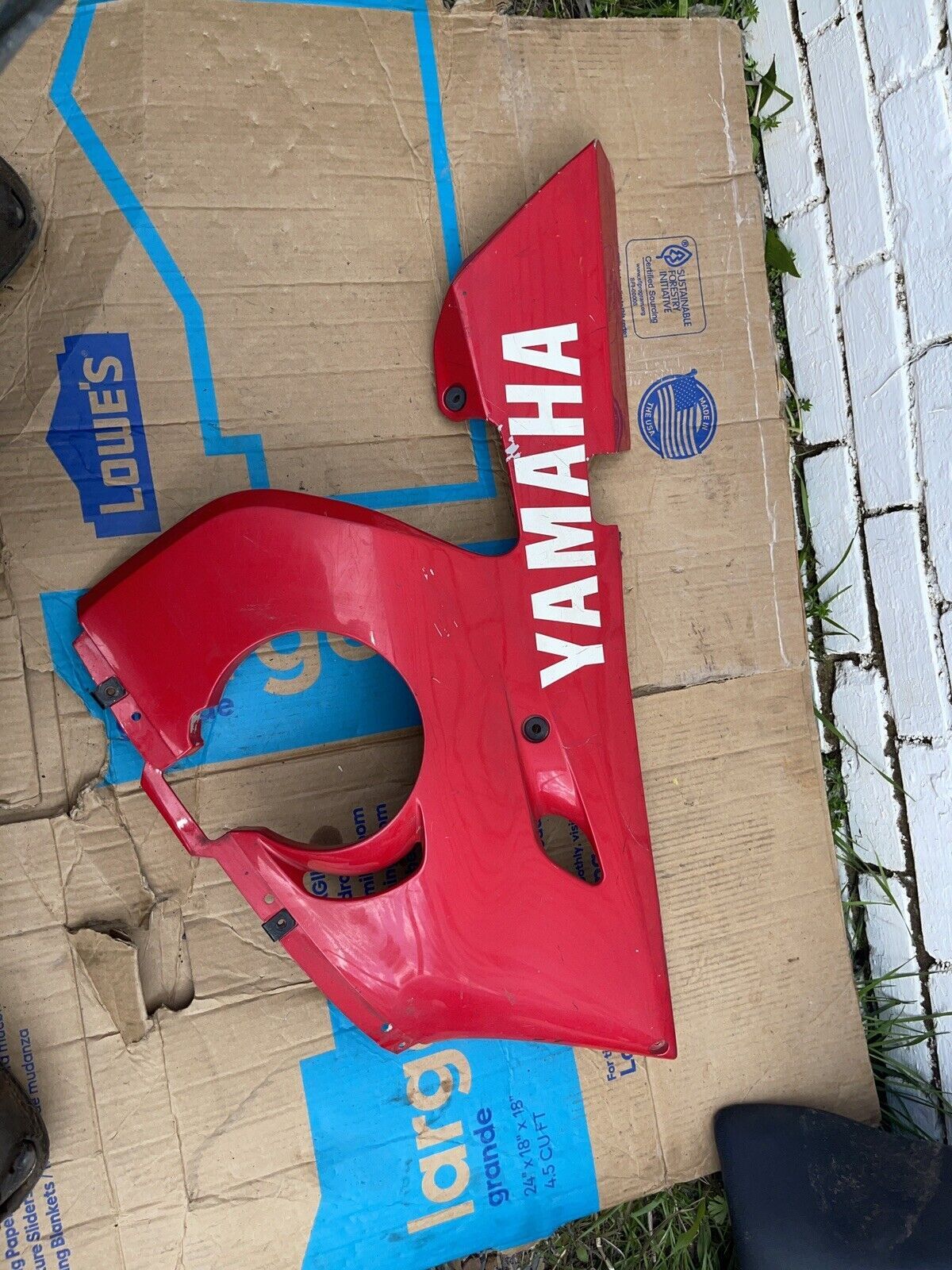 99-02 YAMAHA YZF R6 LEFT LOWER BOTTOM BELLY SIDE FAIRING COWL