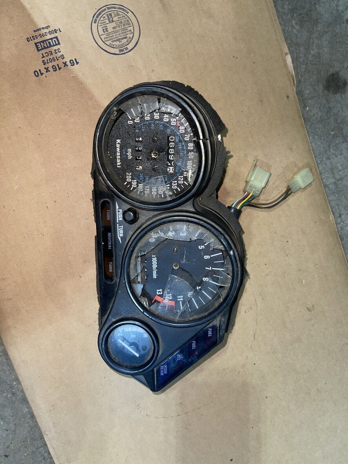 KAWASAKI 90 - 93 ZX1100 NINJA ZX11 SPEEDOMETER CLUSTER 25001-1789 ZX 11 1100