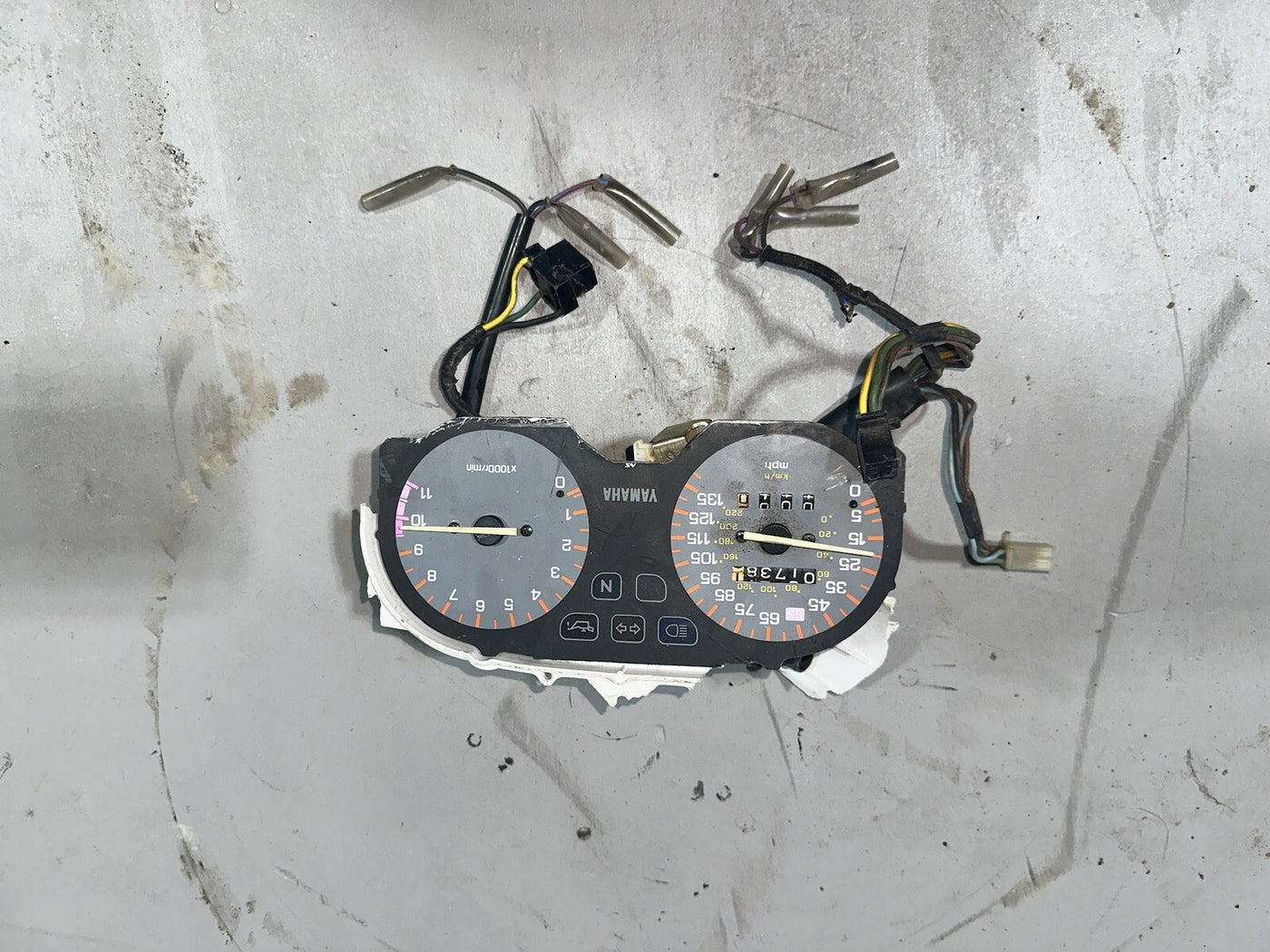 93 Yamaha XJ600 XJ 600 S Seca II 2 Diversion Gauge Meter Speedometer Tachometer 