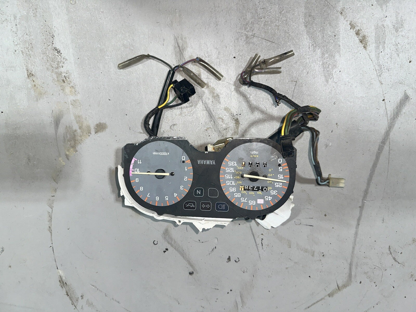 93 Yamaha XJ600 XJ 600 S Seca II 2 Diversion Gauge Meter Speedometer Tachometer 