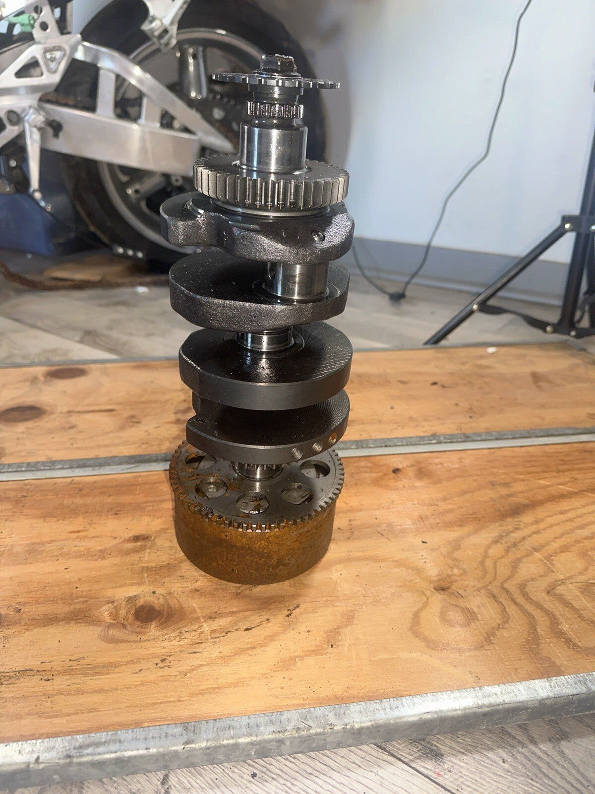 2006 06-08 Kawasaki Ninja 650R EX650R Crankshaft Crank Shaft Connecting Rod Gear
