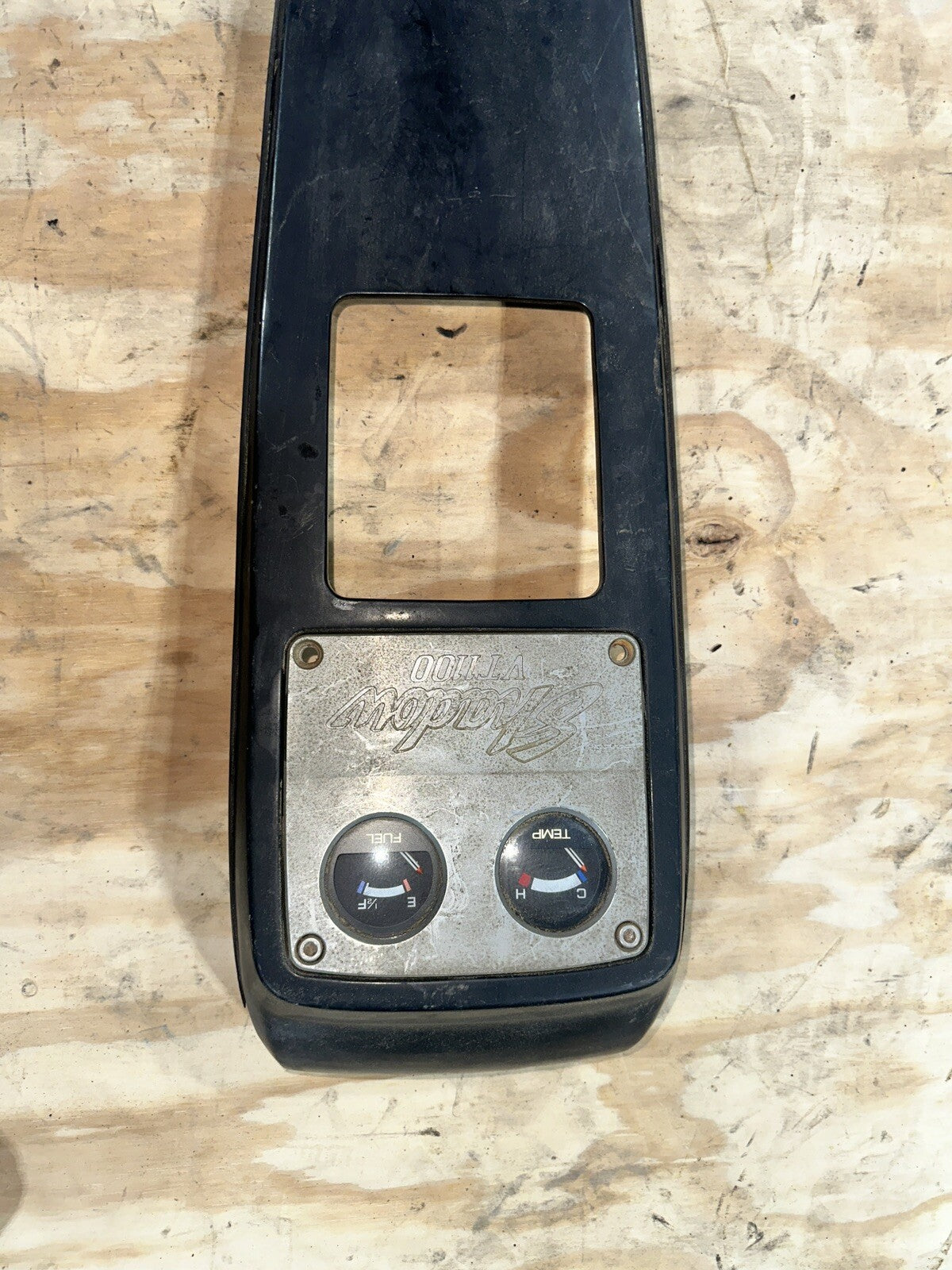 1986 HONDA VT1100C VT 1100 C SHADOW FUEL COVER AND FUEL GAUGE  TEMP GAUGE OEM