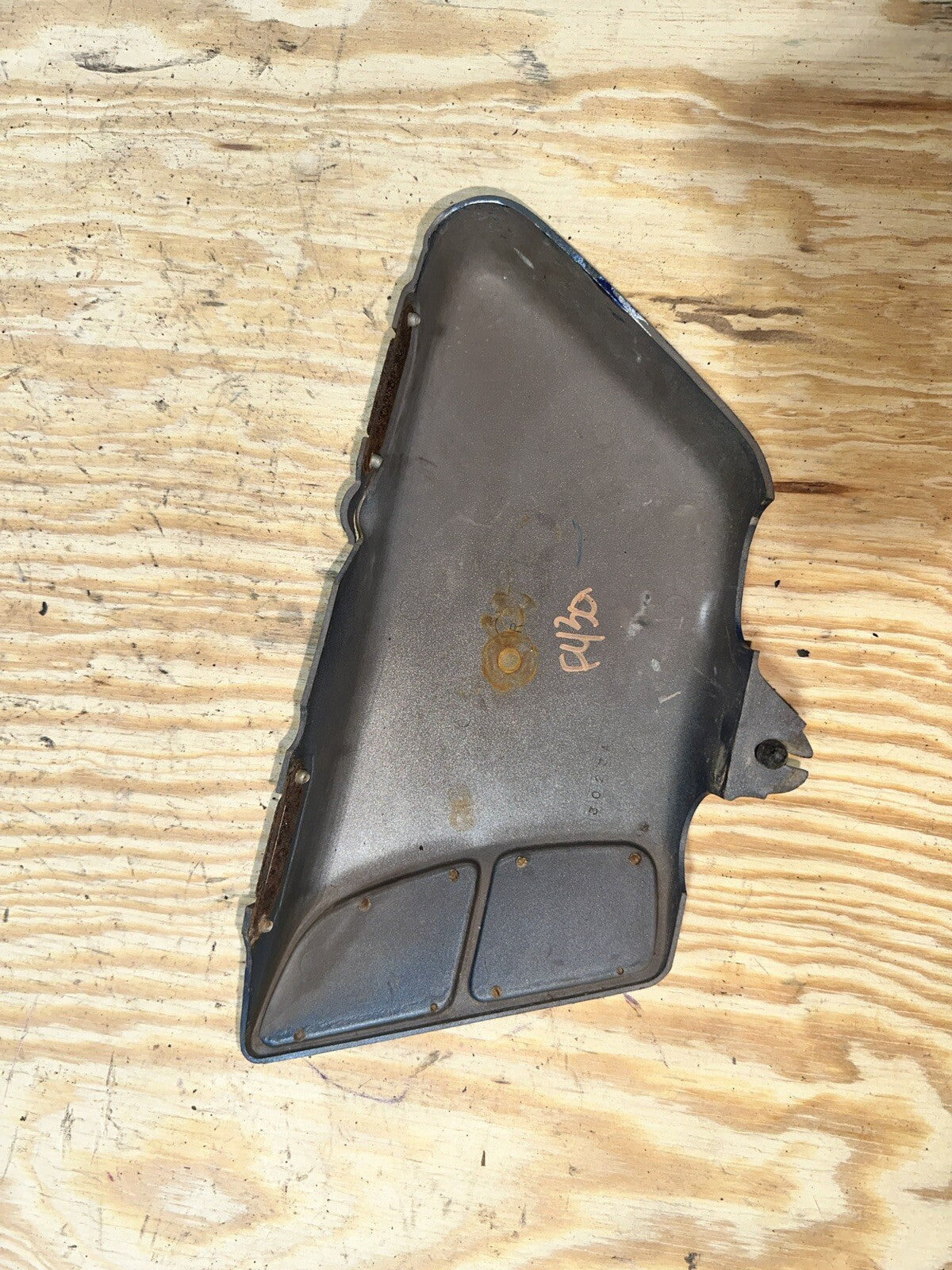 1973-74 Yamaha TX500 Blue DOHC Right Side Cover Frame Cover