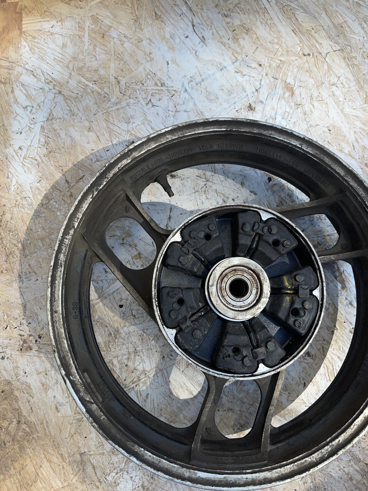 STRAIGHT! OEM Rear Wheel 84-85 FJ1100 FJ 1100 Back Rim `86 FJ1200 1200 