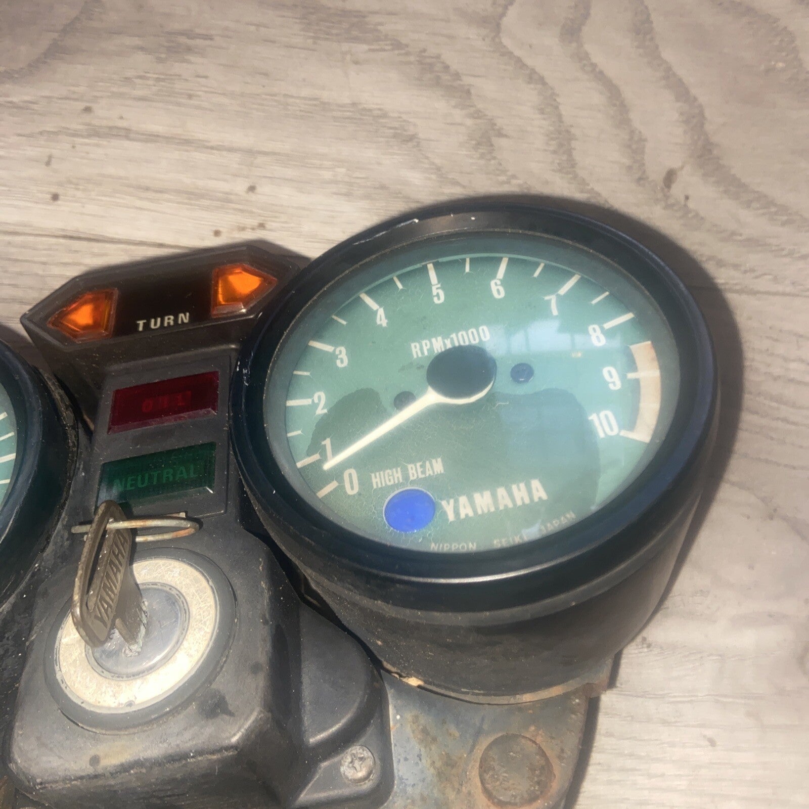 78 Yamaha XS 750 gauges speedometer tachometer speedo tach