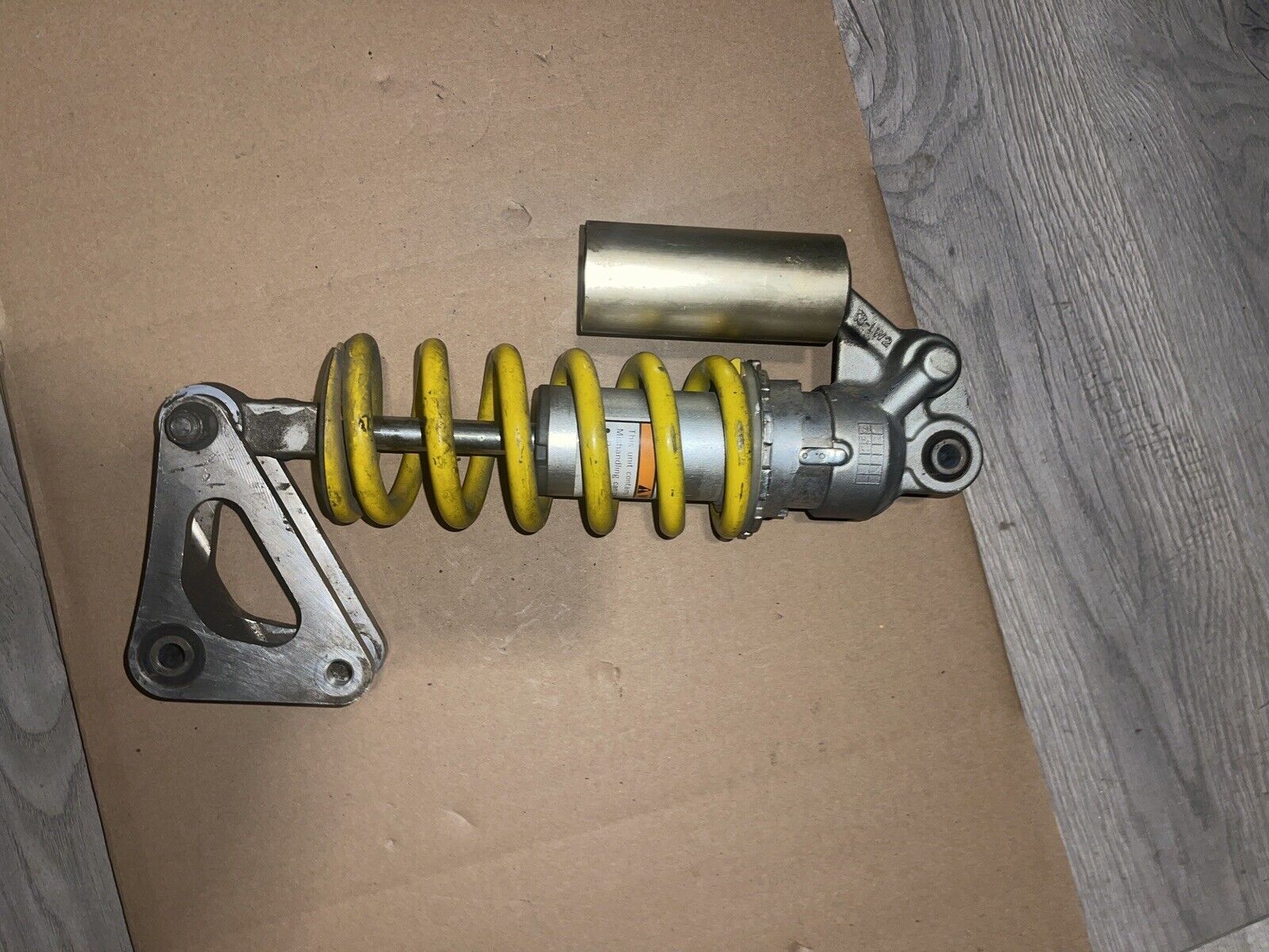 2002 02 99-02 YAMAHA YZFR6 YZF R6 REAR SHOCK YELLOW ADJUSTABLE SPRING ASSEMBLY
