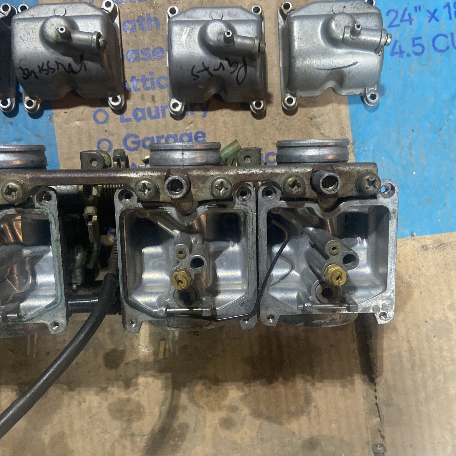 1991 kawasaki Ninja ZX 600 carburetors carbs carb set rack