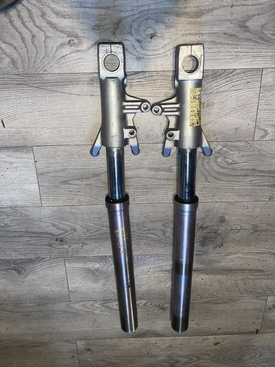 93-95  Kawasaki Ninja ZX7 ZX750L FRONT FORKS SHOCK SUSPENSION SET PAIR BENT!!!